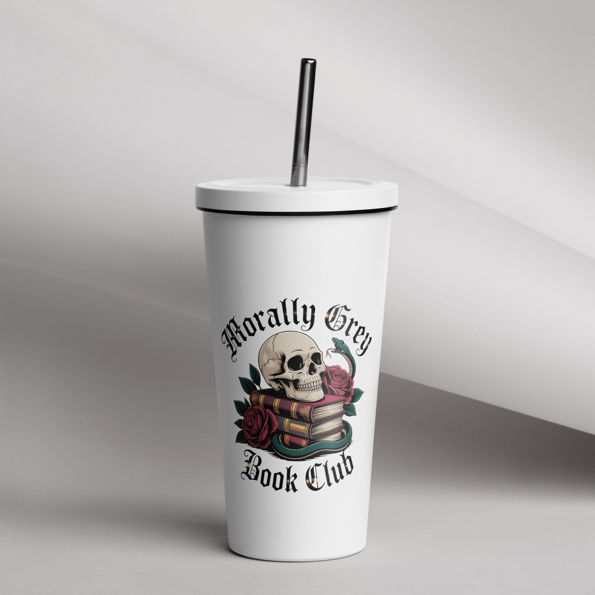 Morally Grey Book Club Tumbler - DRINKWARE - TheSpinedLife