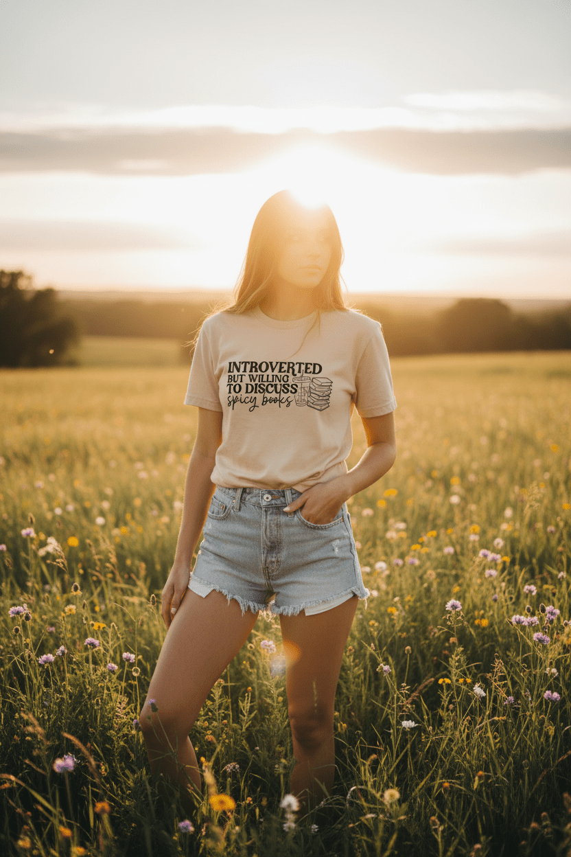 Introverted But Willing to Discuss Spicy Books Tee - T - SHIRT - TheSpinedLife