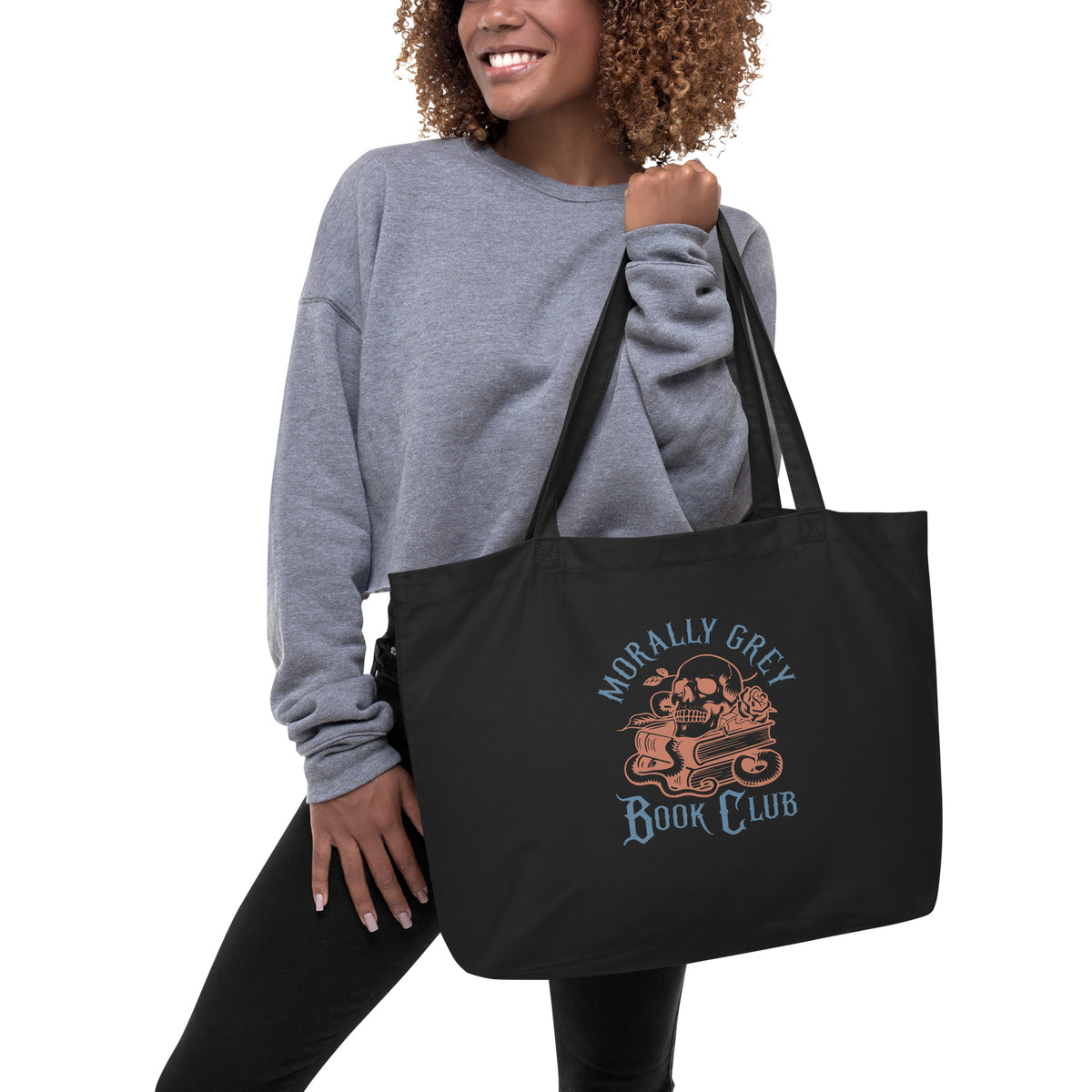 The Morally Grey | Large Organic Gothic Tote - T - SHIRT - TheSpinedLife