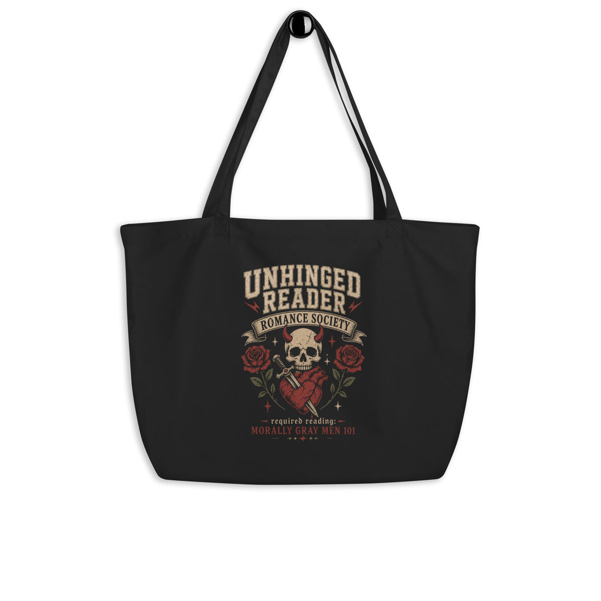 Unhinged Reader Romance Society Large Tote Bag - Tote Bag - TheSpinedLife
