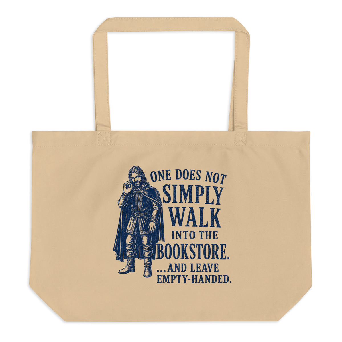One Does Not Simply Walk Into the Bookstore Large Tote Bag - Tote Bag - TheSpinedLife