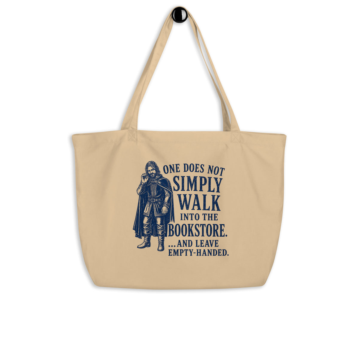 One Does Not Simply Walk Into the Bookstore Large Tote Bag - Tote Bag - TheSpinedLife