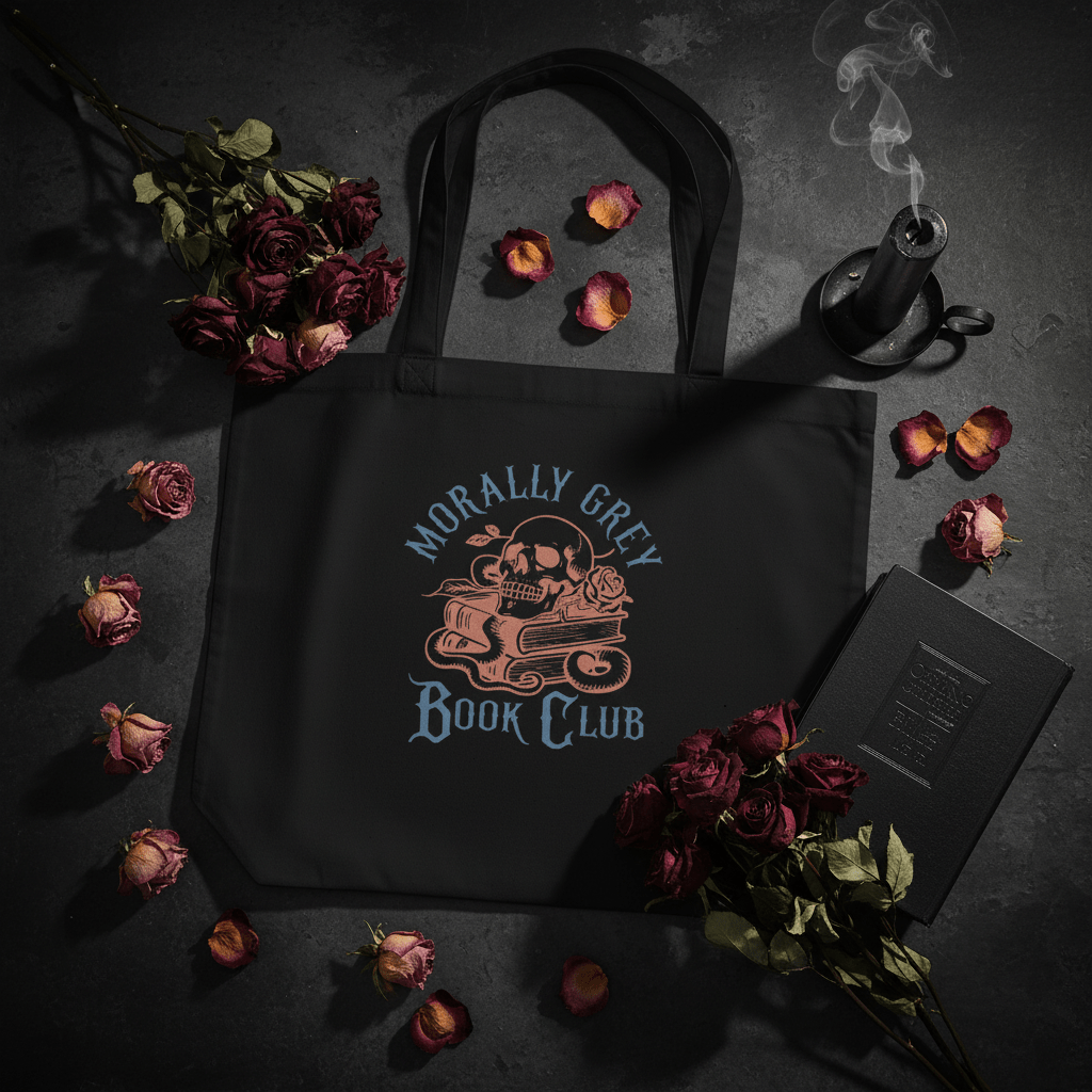 The Morally Grey | Large Organic Gothic Tote - Tote Bag - TheSpinedLife