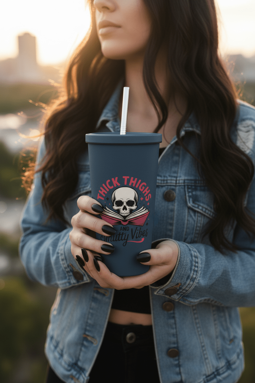 Thick Thighs and Smutty Vibes Tumbler - DRINKWARE - TheSpinedLife