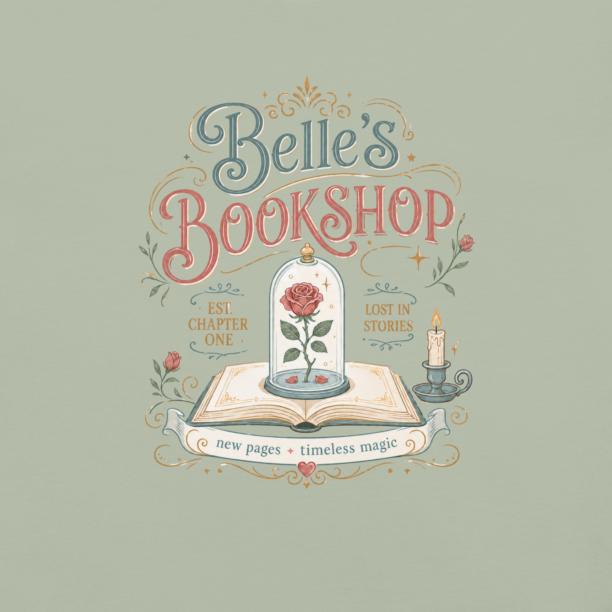 Belle's Bookshop Graphic Tee - T - SHIRT - TheSpinedLife