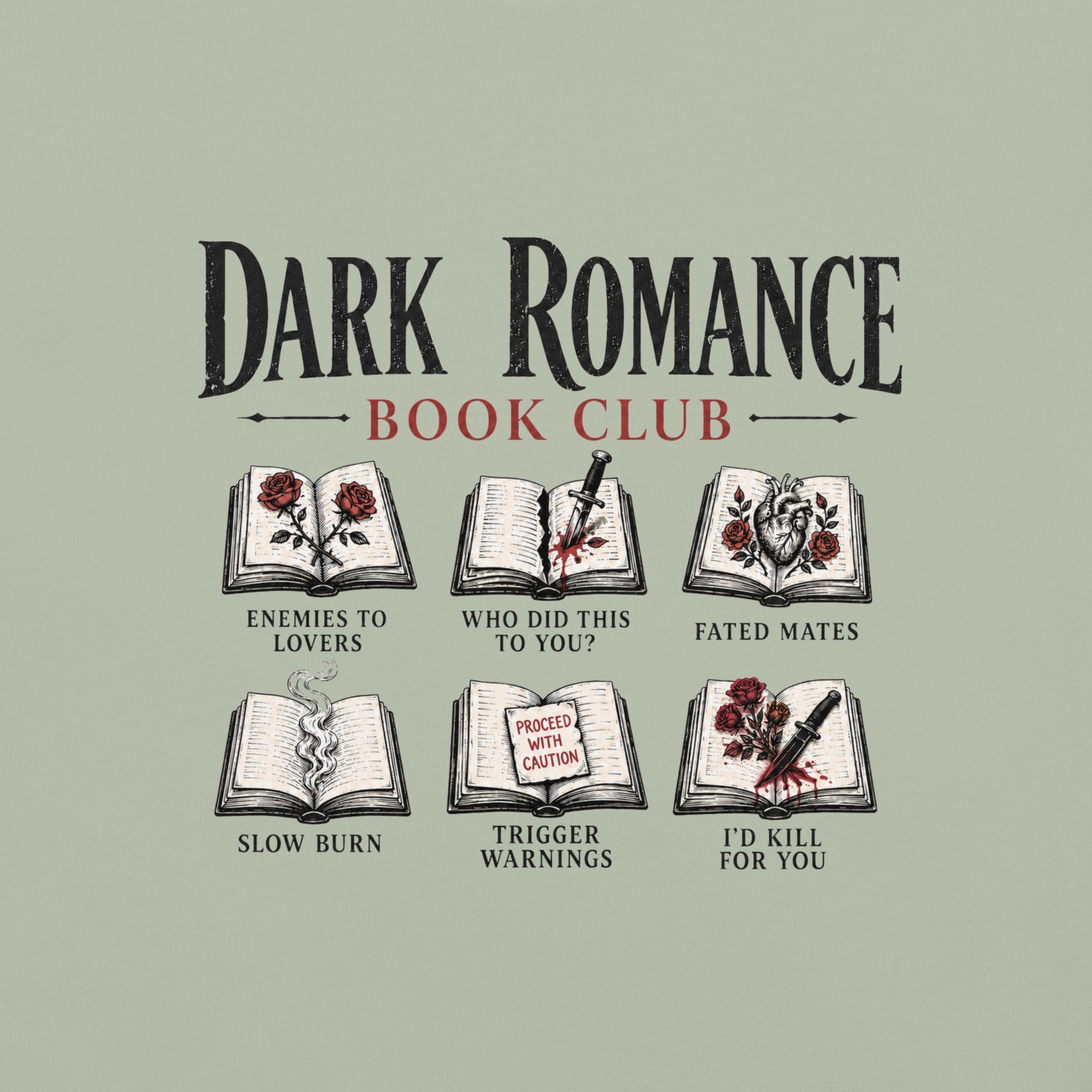 Dark Romance Book Club Graphic Tee - T - SHIRT - TheSpinedLife