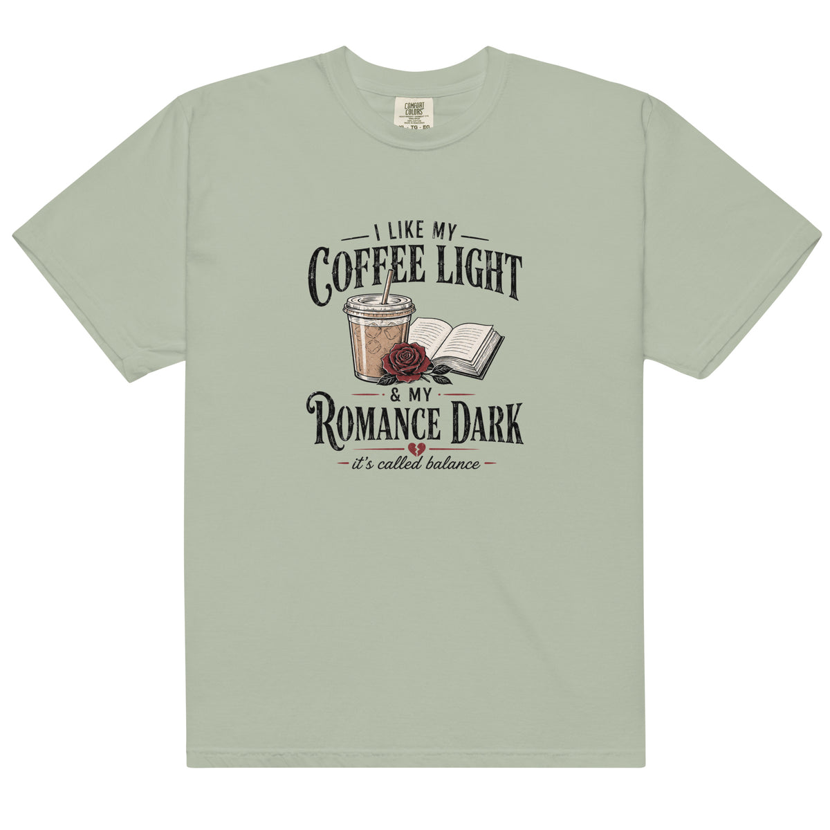 Coffee Light Romance Dark Graphic Tee - T - SHIRT - TheSpinedLife