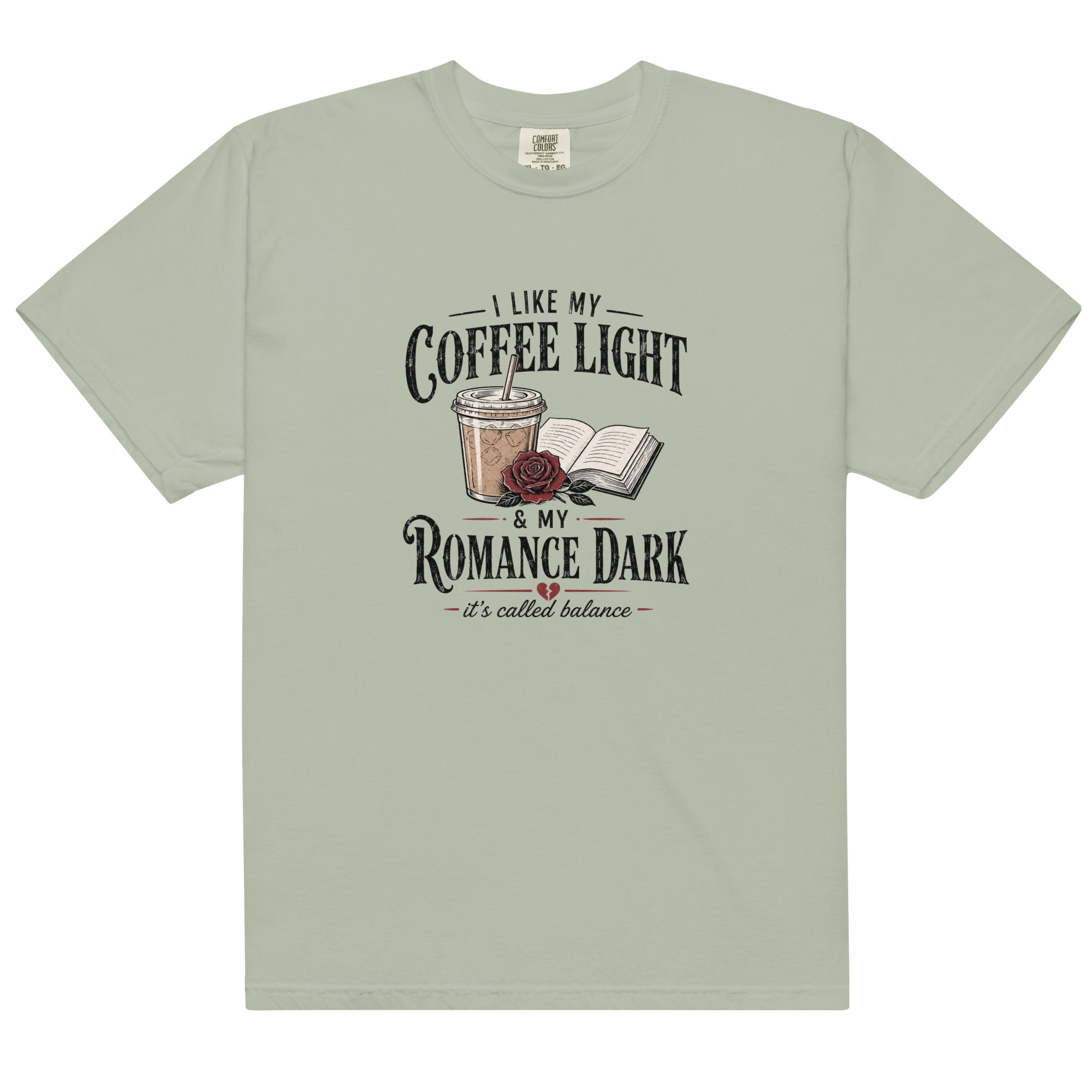 Coffee Light Romance Dark Graphic Tee - T - SHIRT - TheSpinedLife