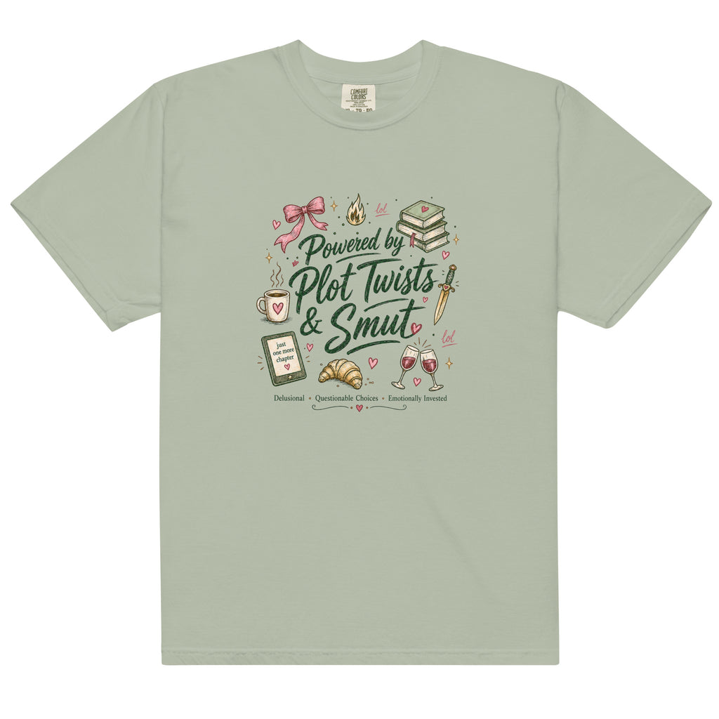 Powered by Plot Twists & Smut Graphic Tee - T - SHIRT - TheSpinedLife