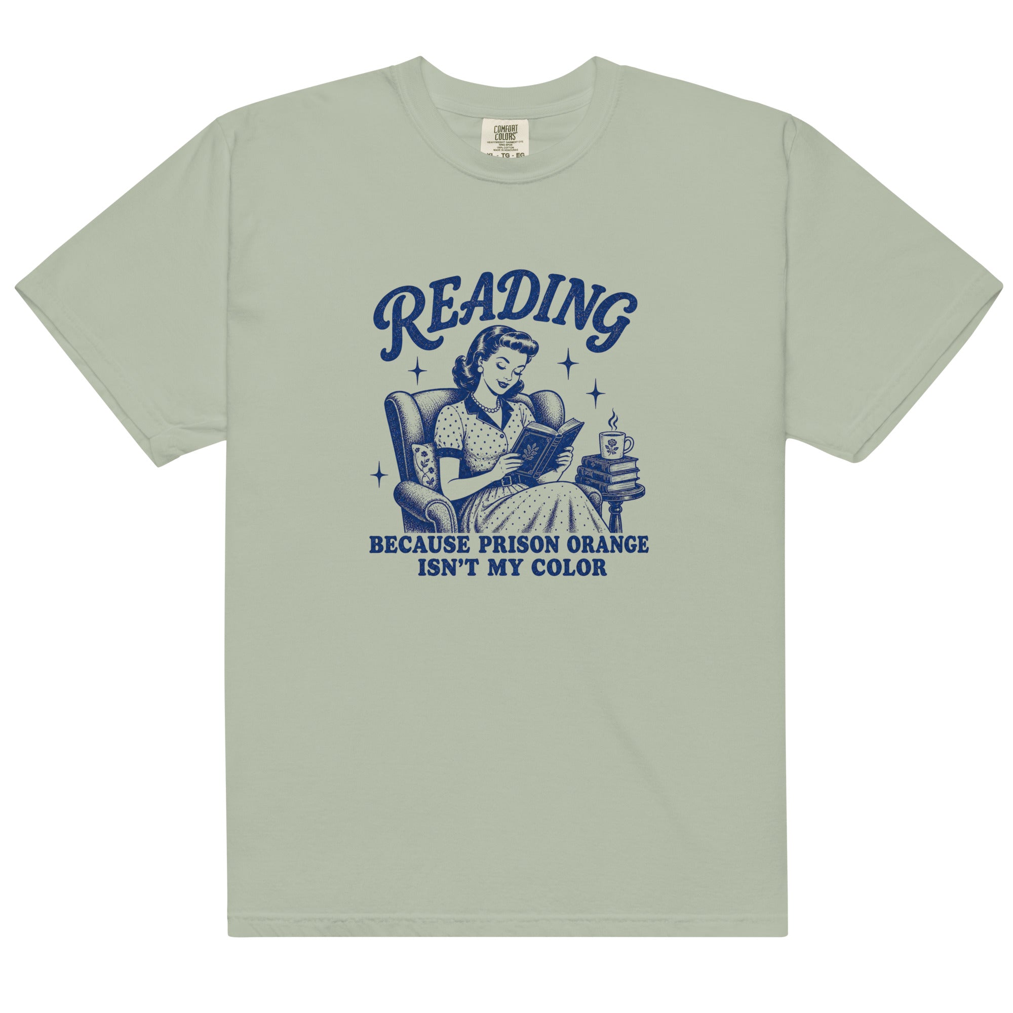 Reading Because Prison Orange Isn't My Color Graphic Tee - T - SHIRT - TheSpinedLife