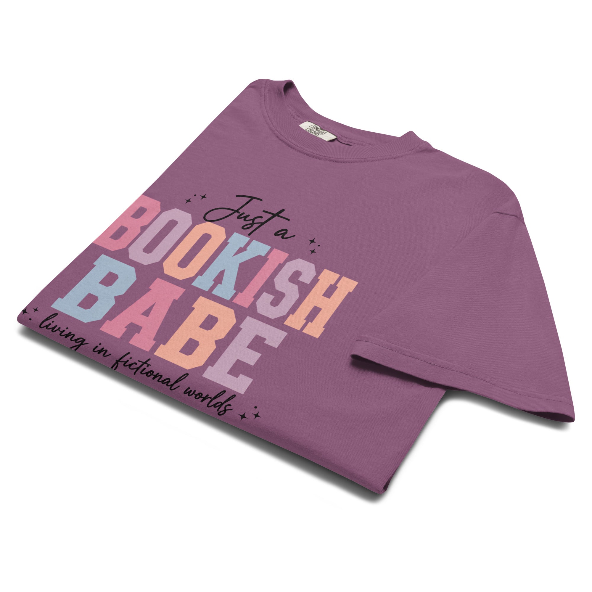 Just a Bookish Babe | Living in Fictional Worlds Tee - T - SHIRT - TheSpinedLife
