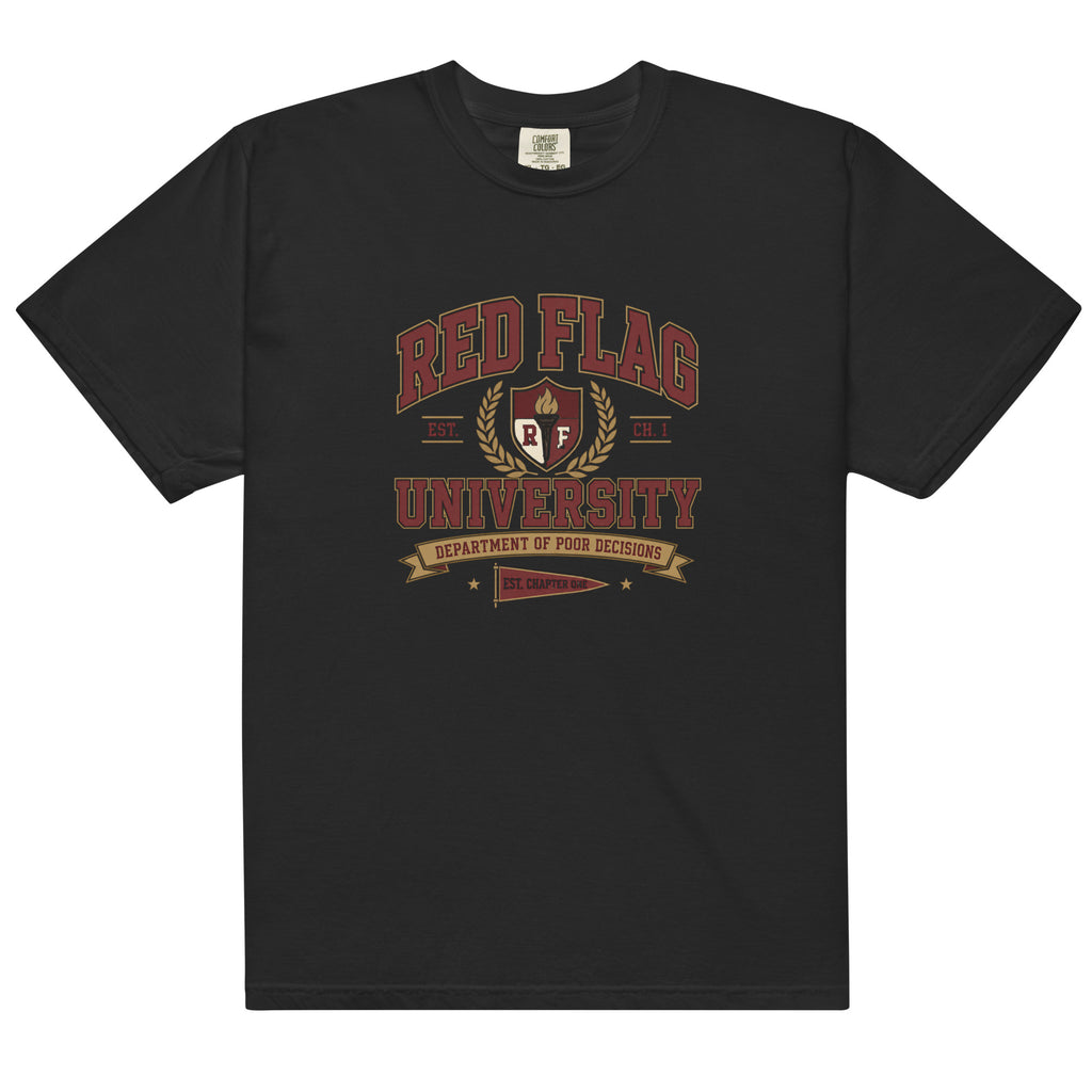 Red Flag University Dark Romance Graphic Tee - T - SHIRT - TheSpinedLife