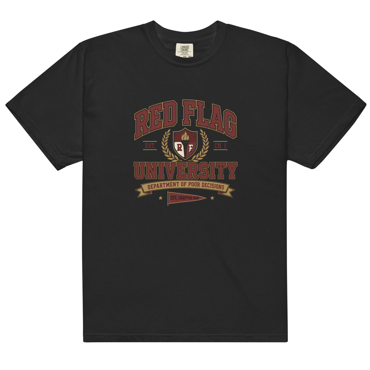 Red Flag University Dark Romance Graphic Tee - T - SHIRT - TheSpinedLife