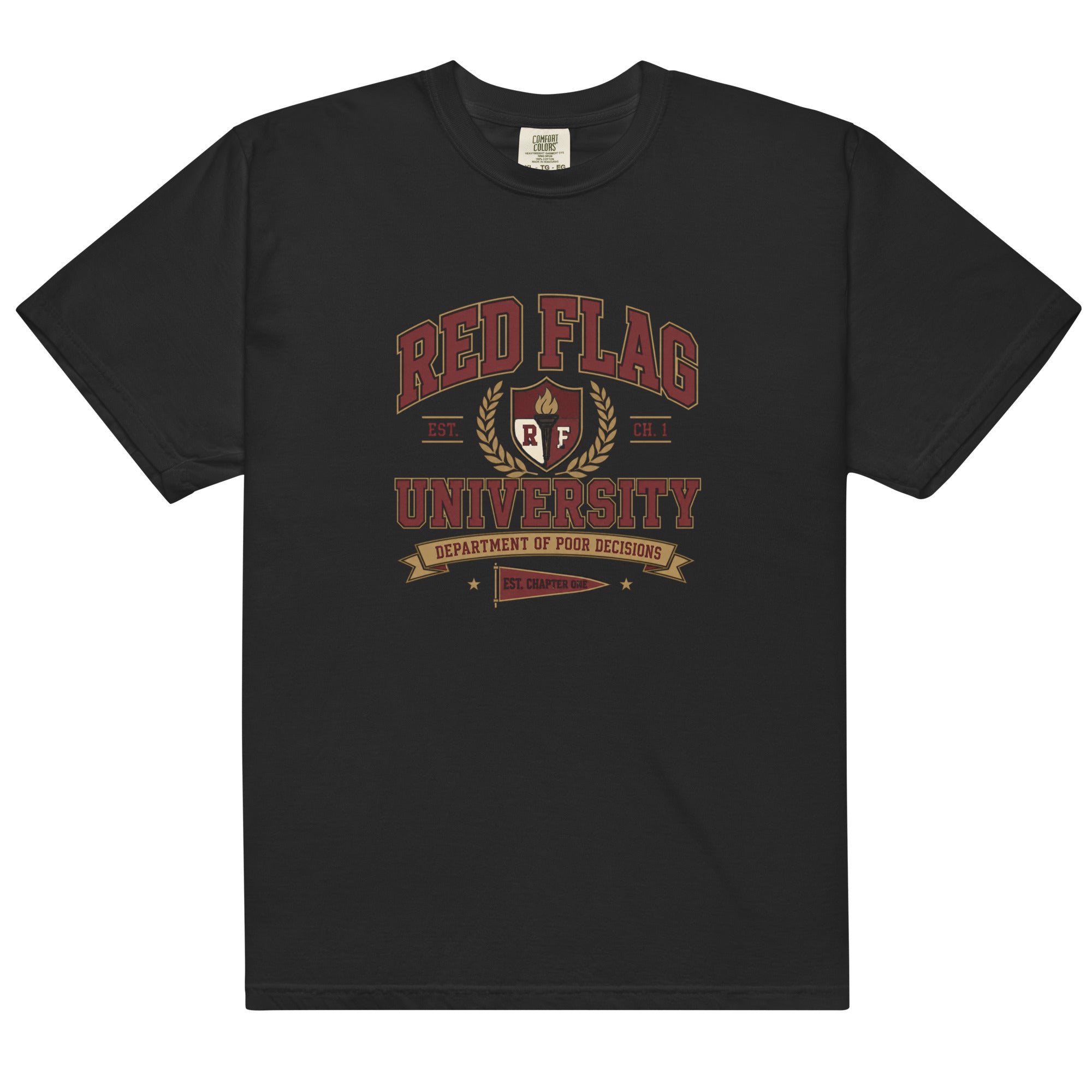 Red Flag University Dark Romance Graphic Tee - T - SHIRT - TheSpinedLife