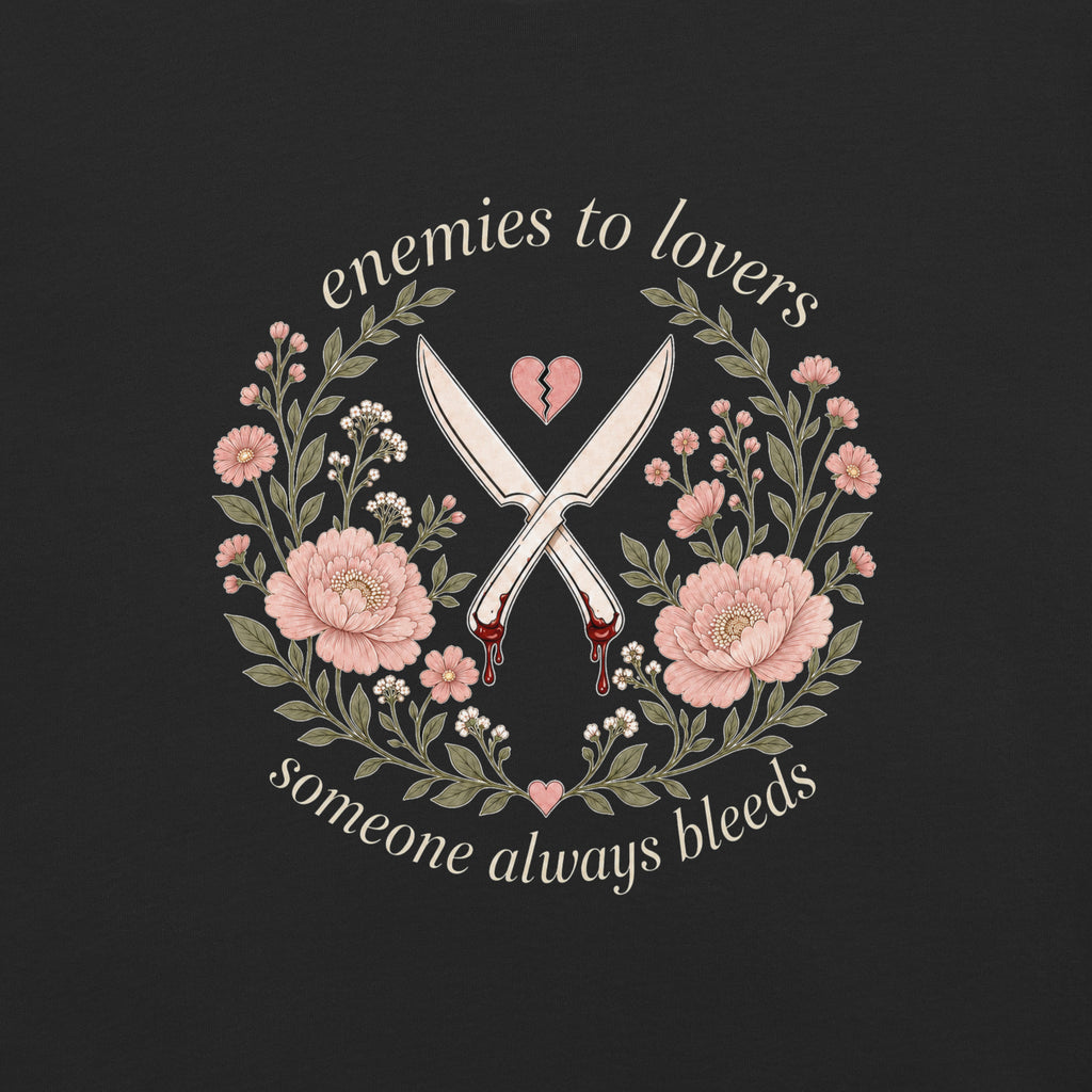 Enemies to Lovers Someone Always Bleeds Graphic Tee - T - SHIRT - TheSpinedLife