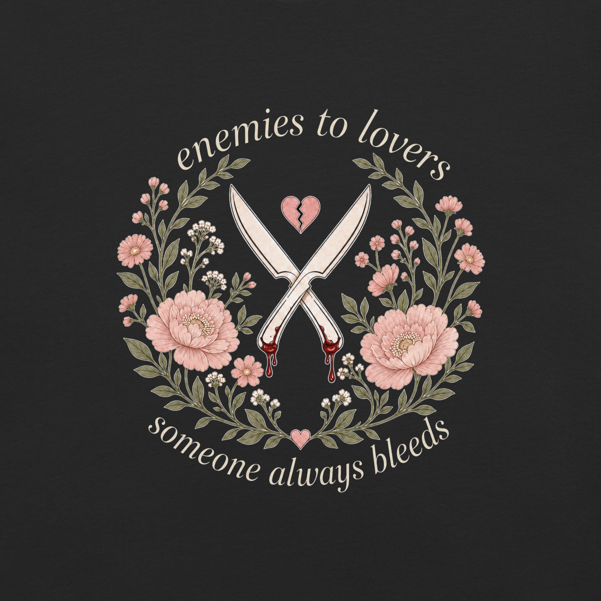 Enemies to Lovers Someone Always Bleeds Graphic Tee - T - SHIRT - TheSpinedLife