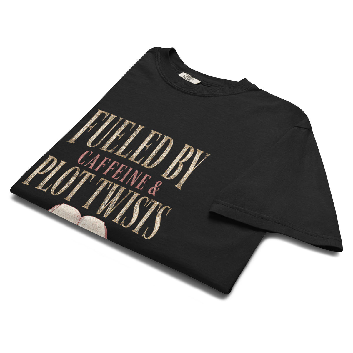 Fueled by Caffeine & Plot Twists Graphic Tee - T - SHIRT - TheSpinedLife