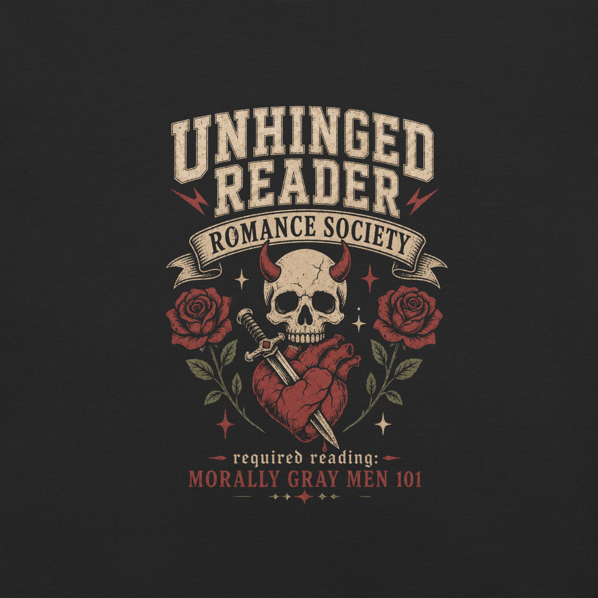 Unhinged Reader Romance Society Tee - T-SHIRT - TheSpinedLife