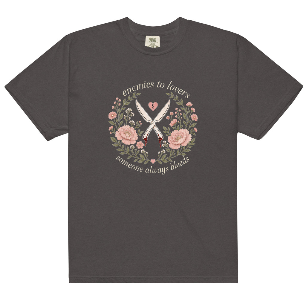 Enemies to Lovers Someone Always Bleeds Graphic Tee - T - SHIRT - TheSpinedLife
