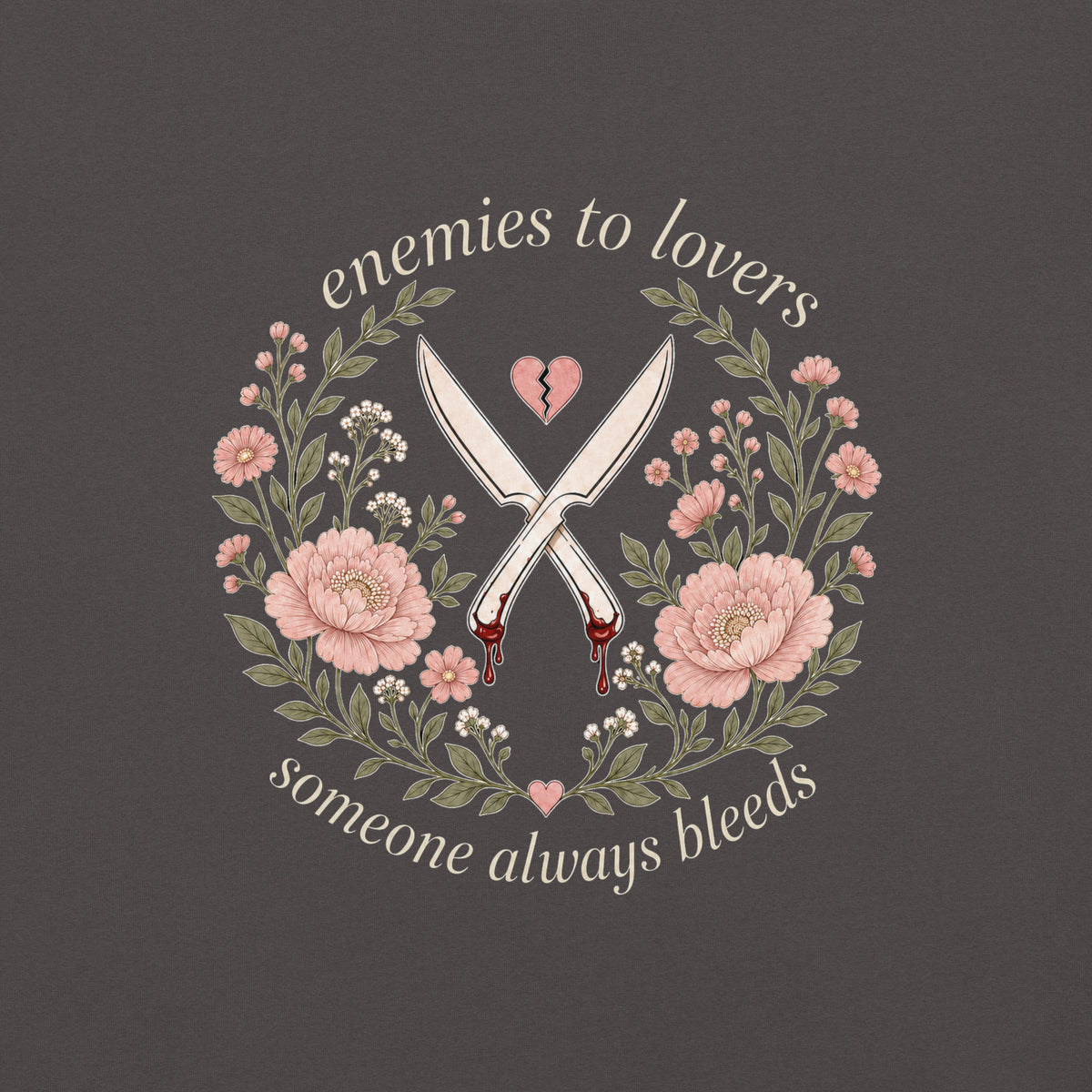 Enemies to Lovers Someone Always Bleeds Graphic Tee - T - SHIRT - TheSpinedLife