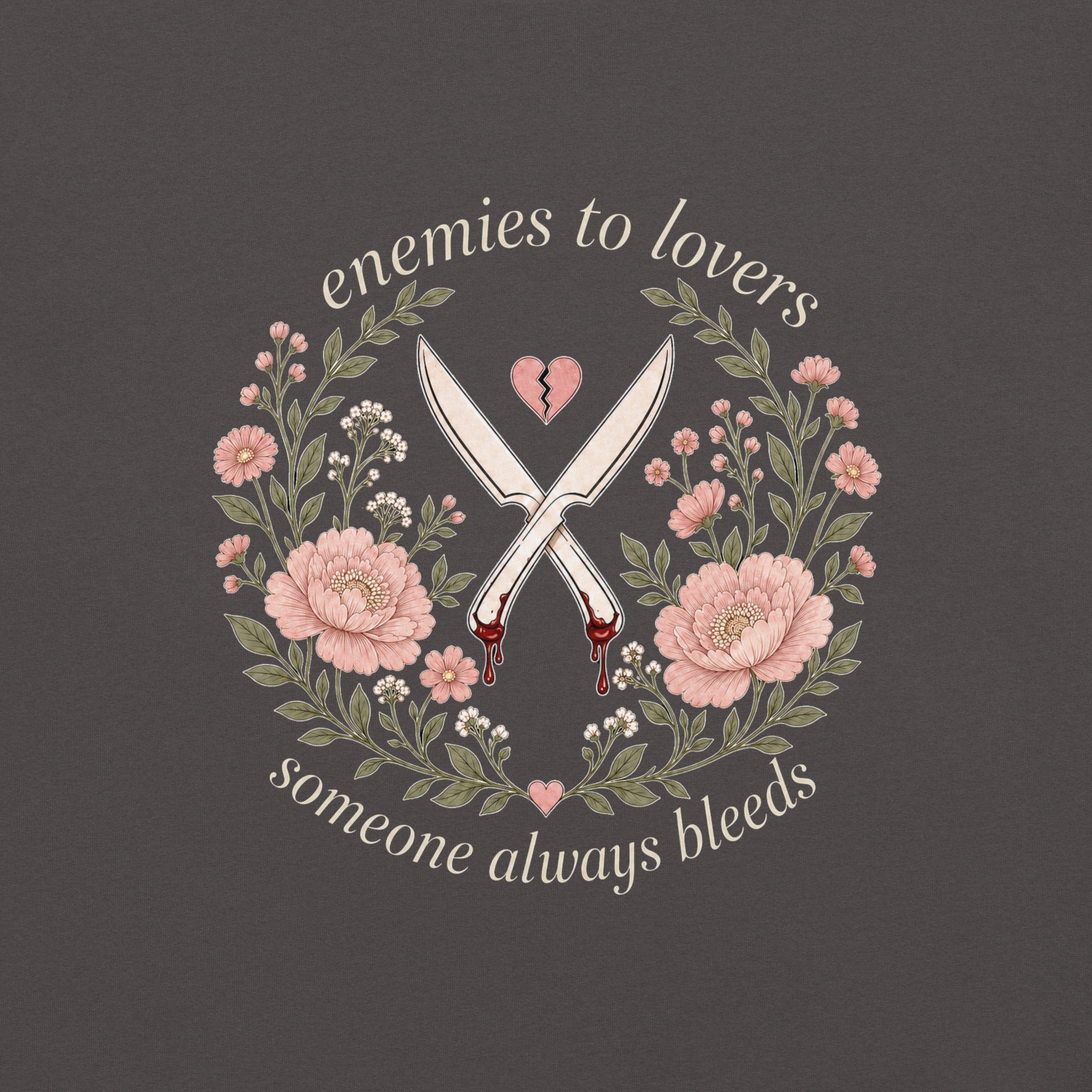 Enemies to Lovers Someone Always Bleeds Graphic Tee - T - SHIRT - TheSpinedLife