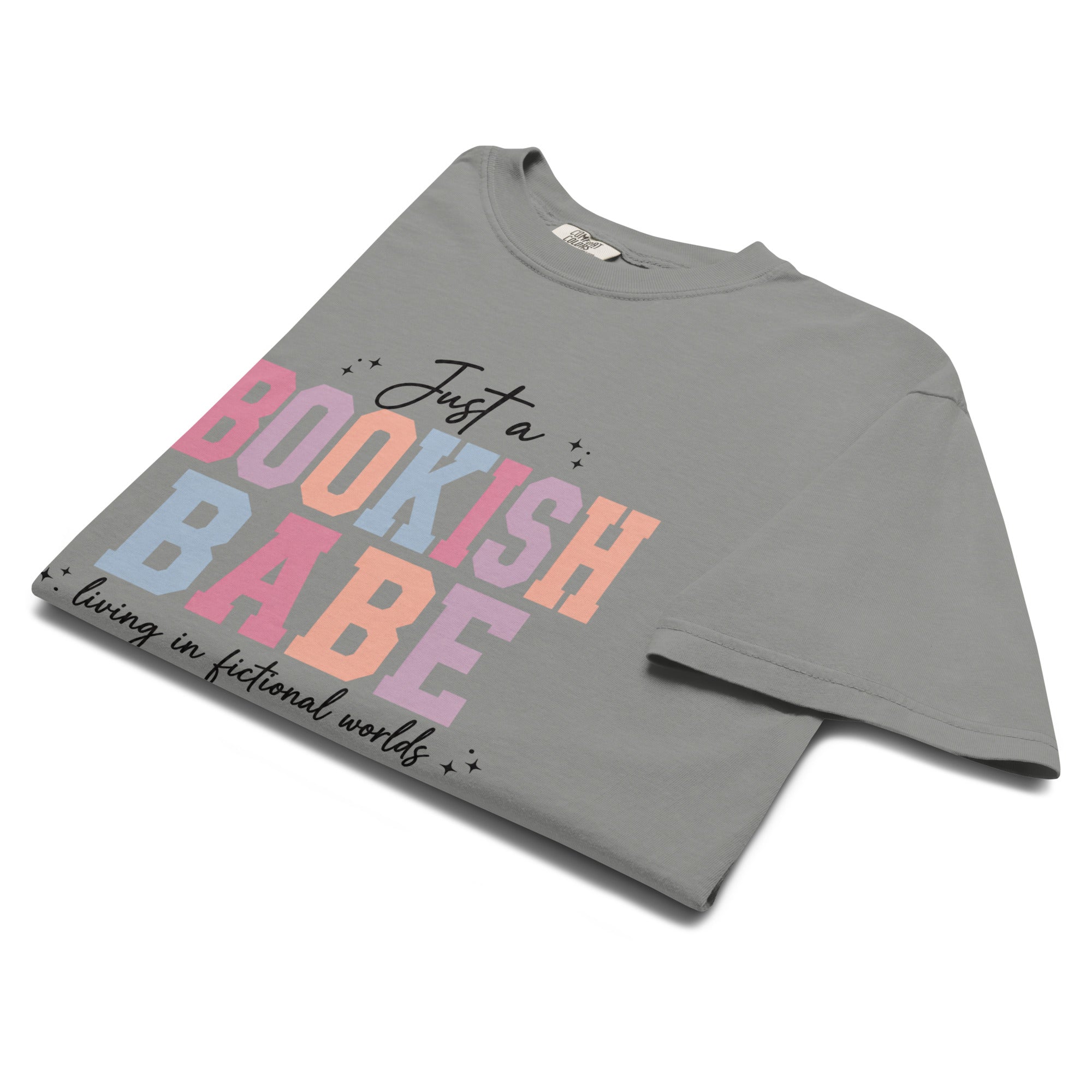 Just a Bookish Babe | Living in Fictional Worlds Tee - T - SHIRT - TheSpinedLife