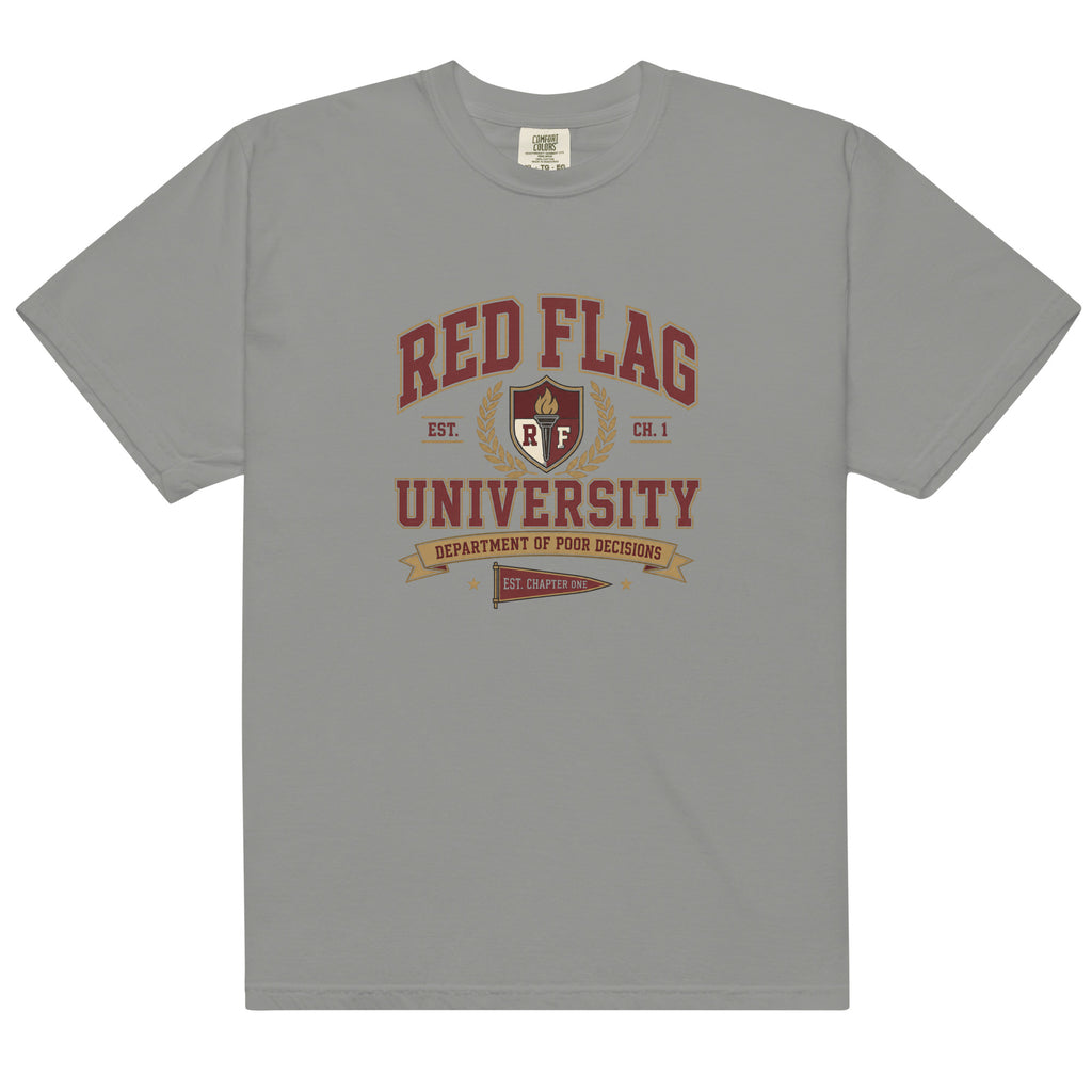 Red Flag University Dark Romance Graphic Tee - T - SHIRT - TheSpinedLife