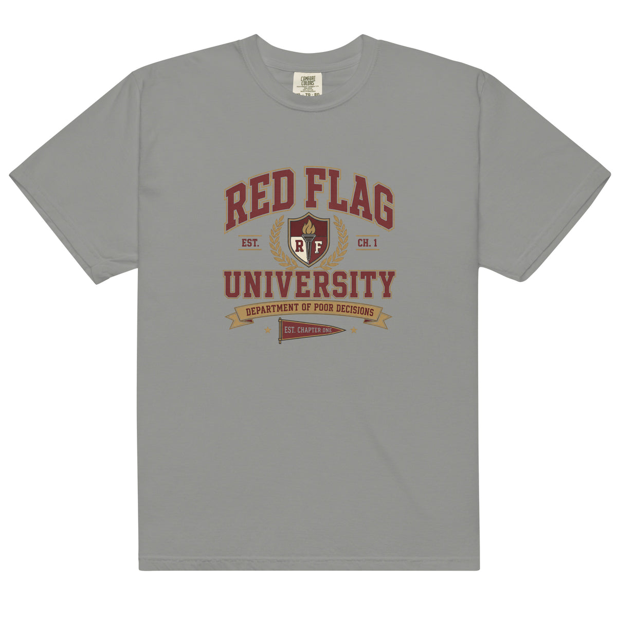 Red Flag University Dark Romance Graphic Tee - T - SHIRT - TheSpinedLife