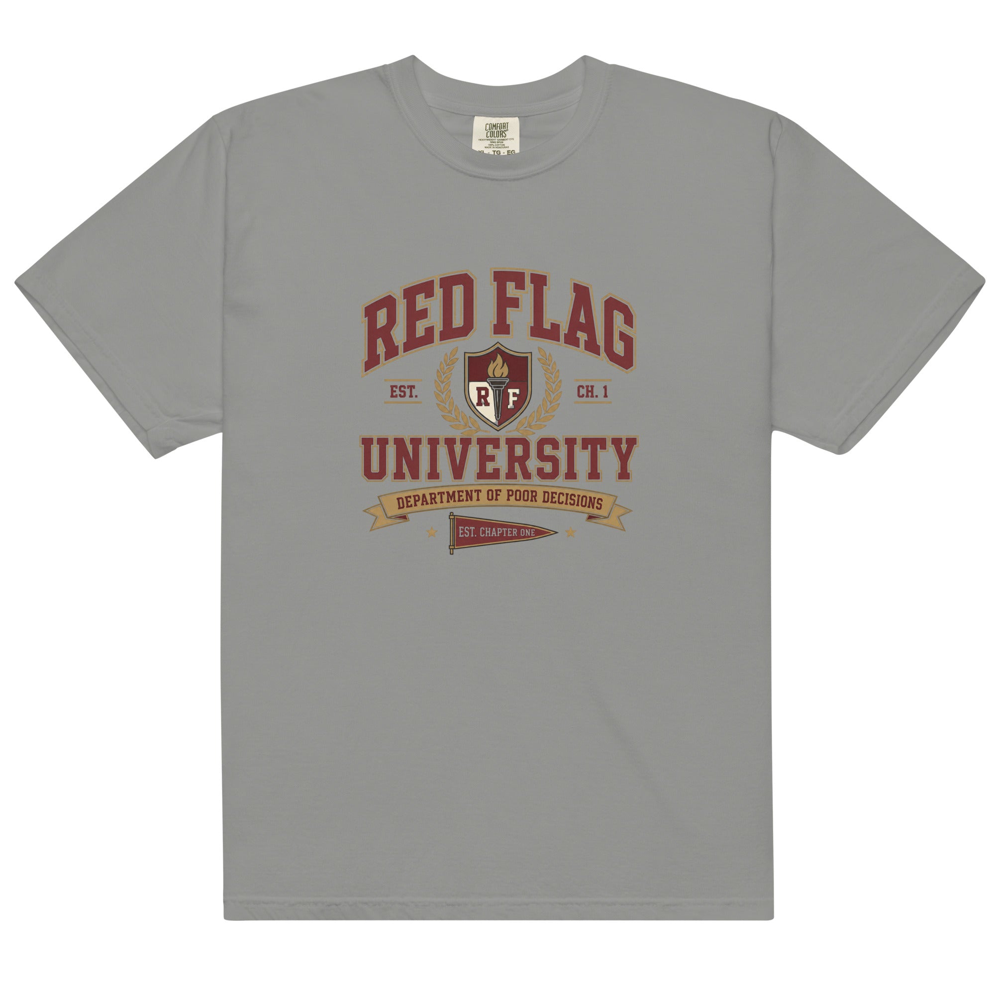Red Flag University Dark Romance Graphic Tee - T - SHIRT - TheSpinedLife