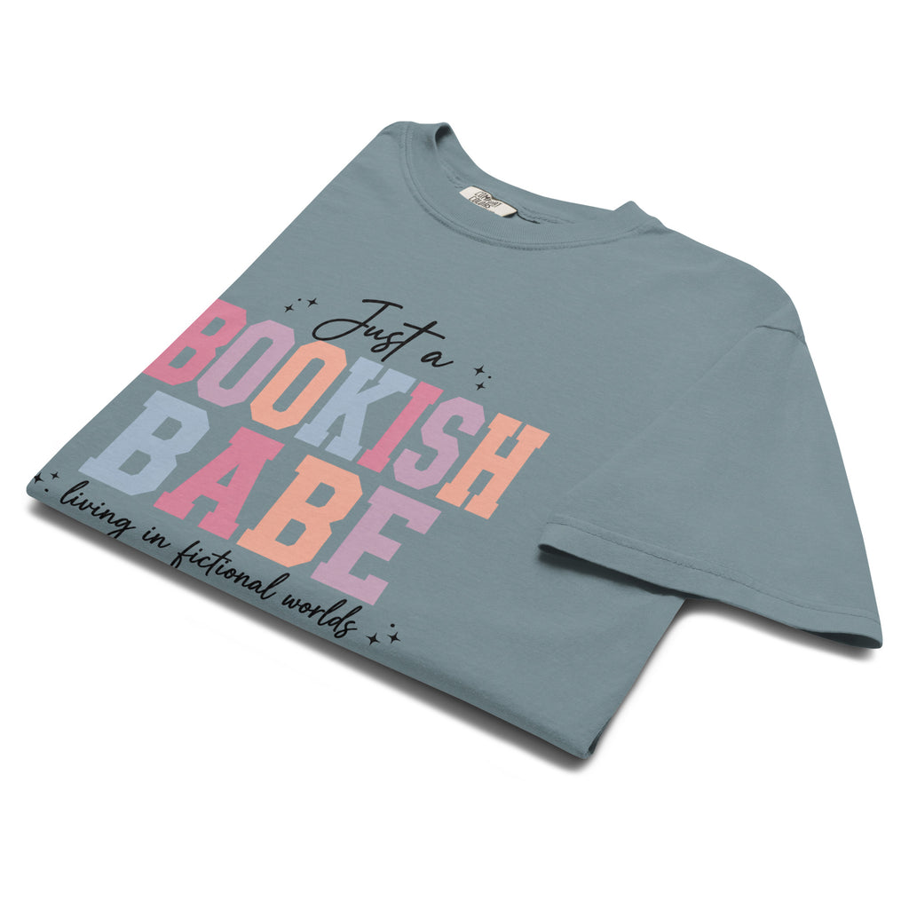 Just a Bookish Babe | Living in Fictional Worlds Tee - T - SHIRT - TheSpinedLife
