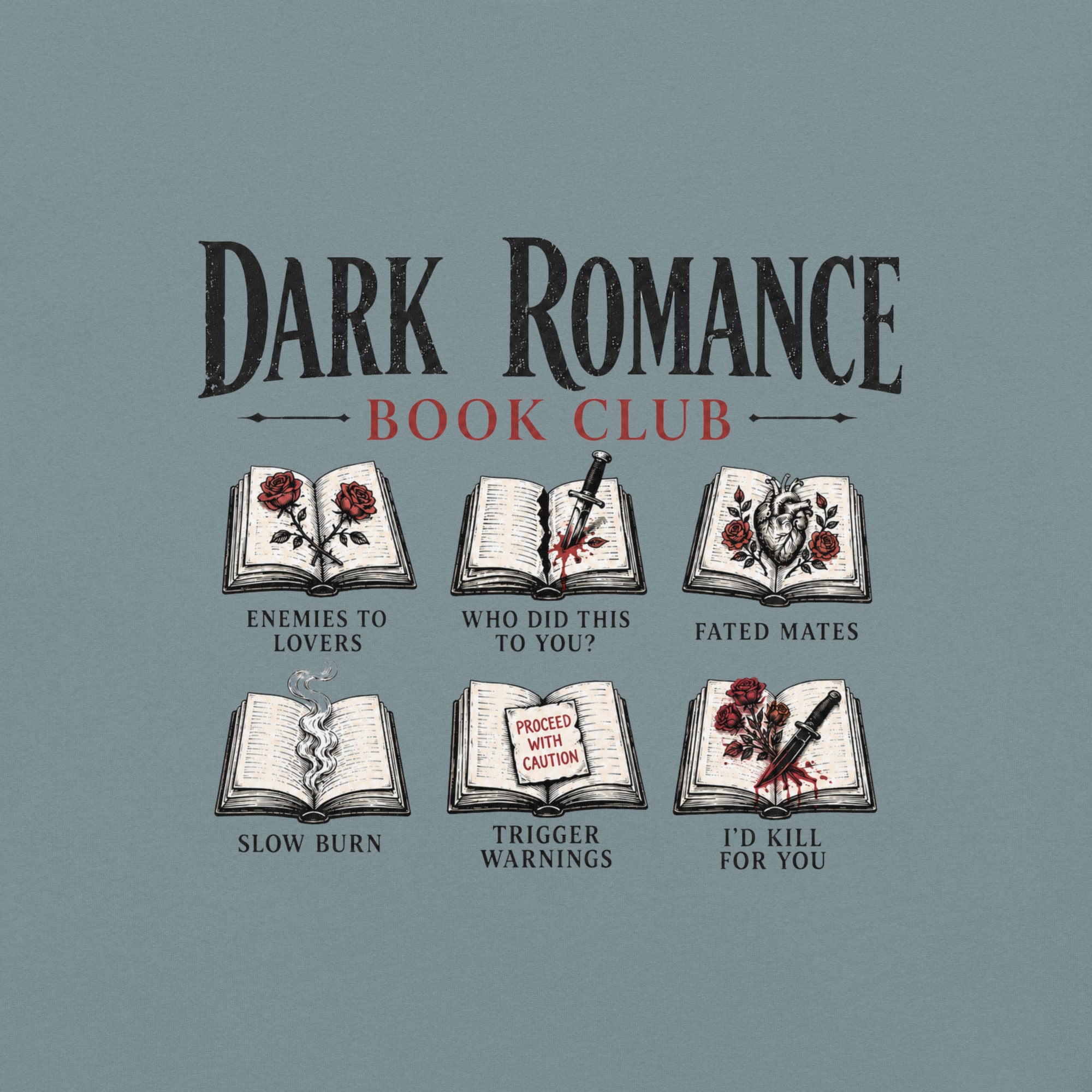 Dark Romance Book Club Graphic Tee - T - SHIRT - TheSpinedLife