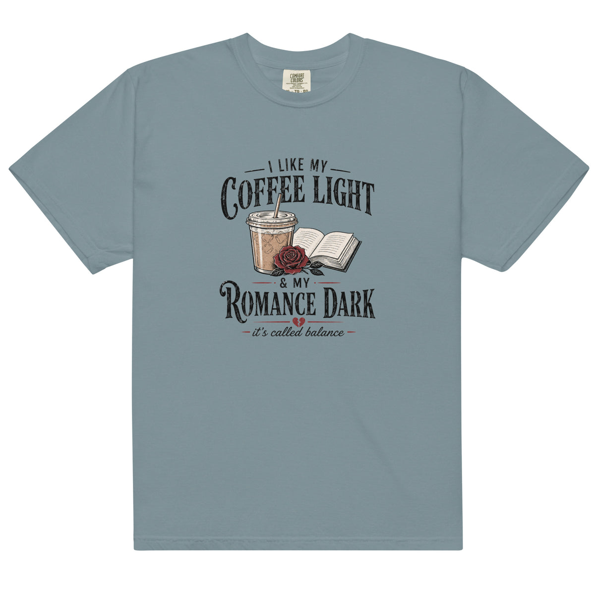 Coffee Light Romance Dark Graphic Tee - T - SHIRT - TheSpinedLife