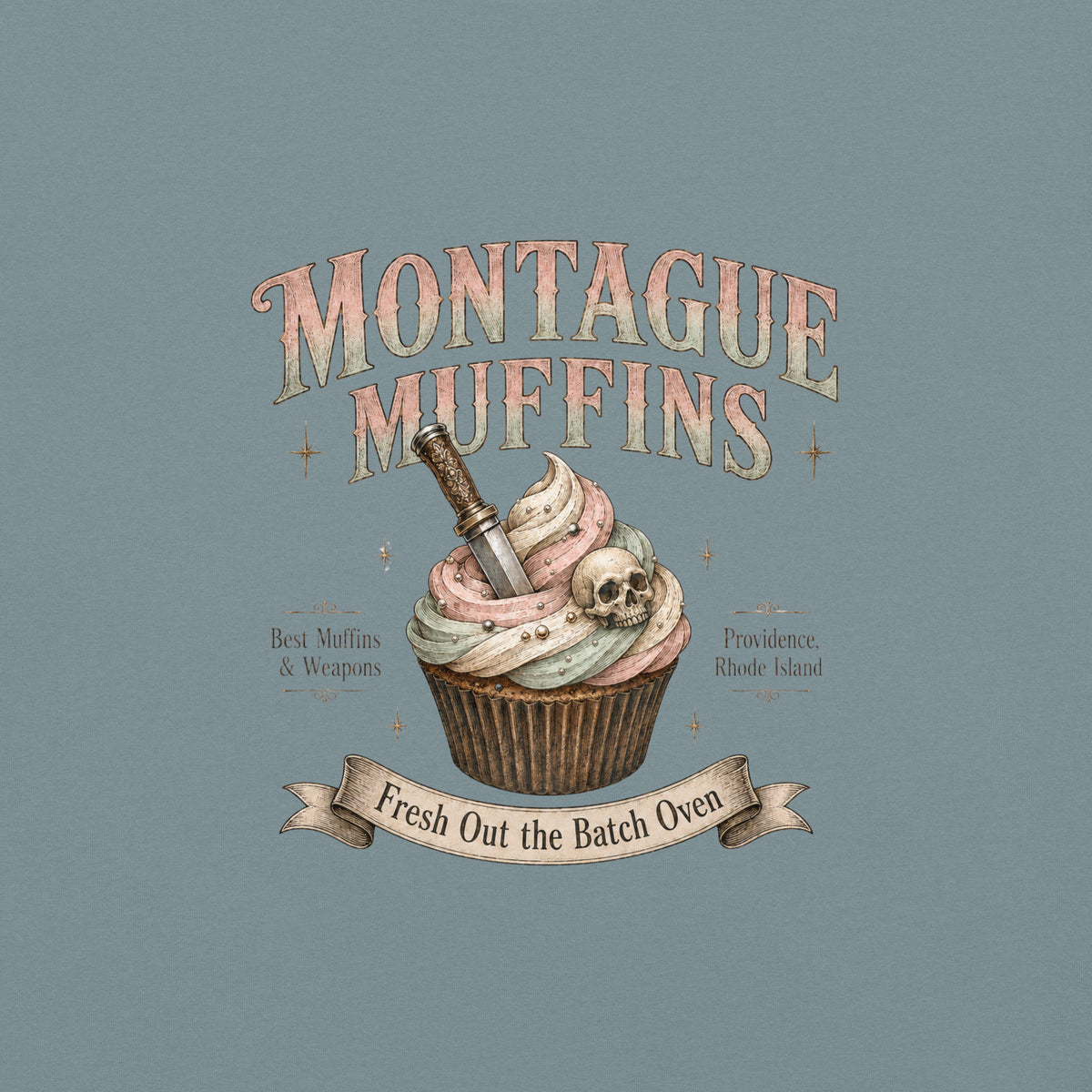 Montague Muffins Leather & Lark Tee - T - SHIRT - TheSpinedLife