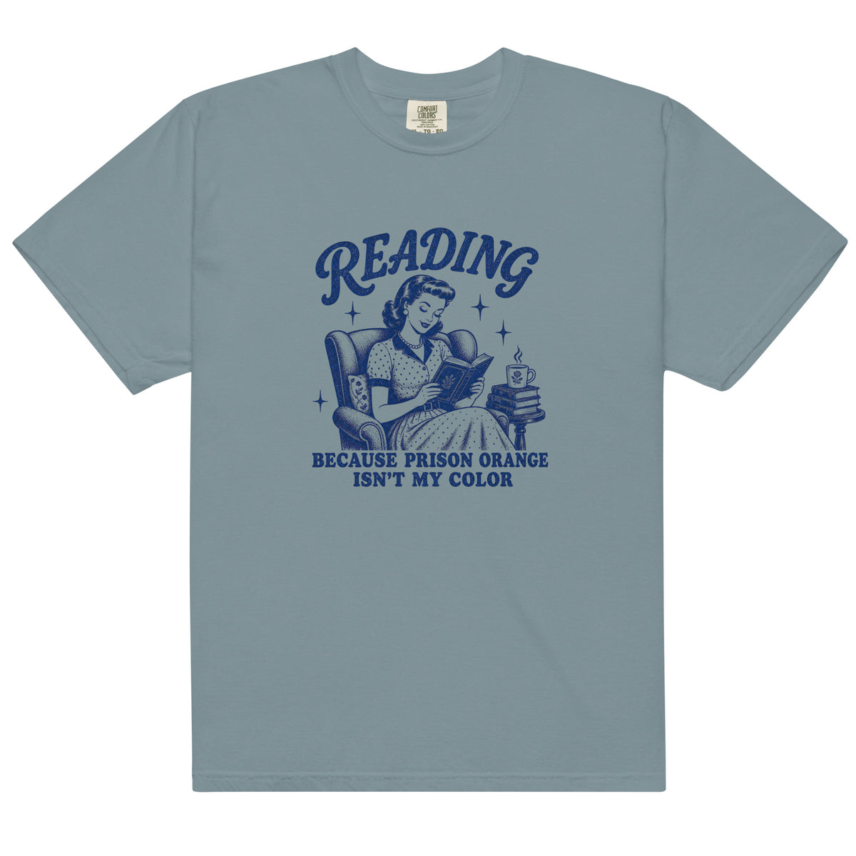 Reading Because Prison Orange Isn't My Color Graphic Tee - T - SHIRT - TheSpinedLife