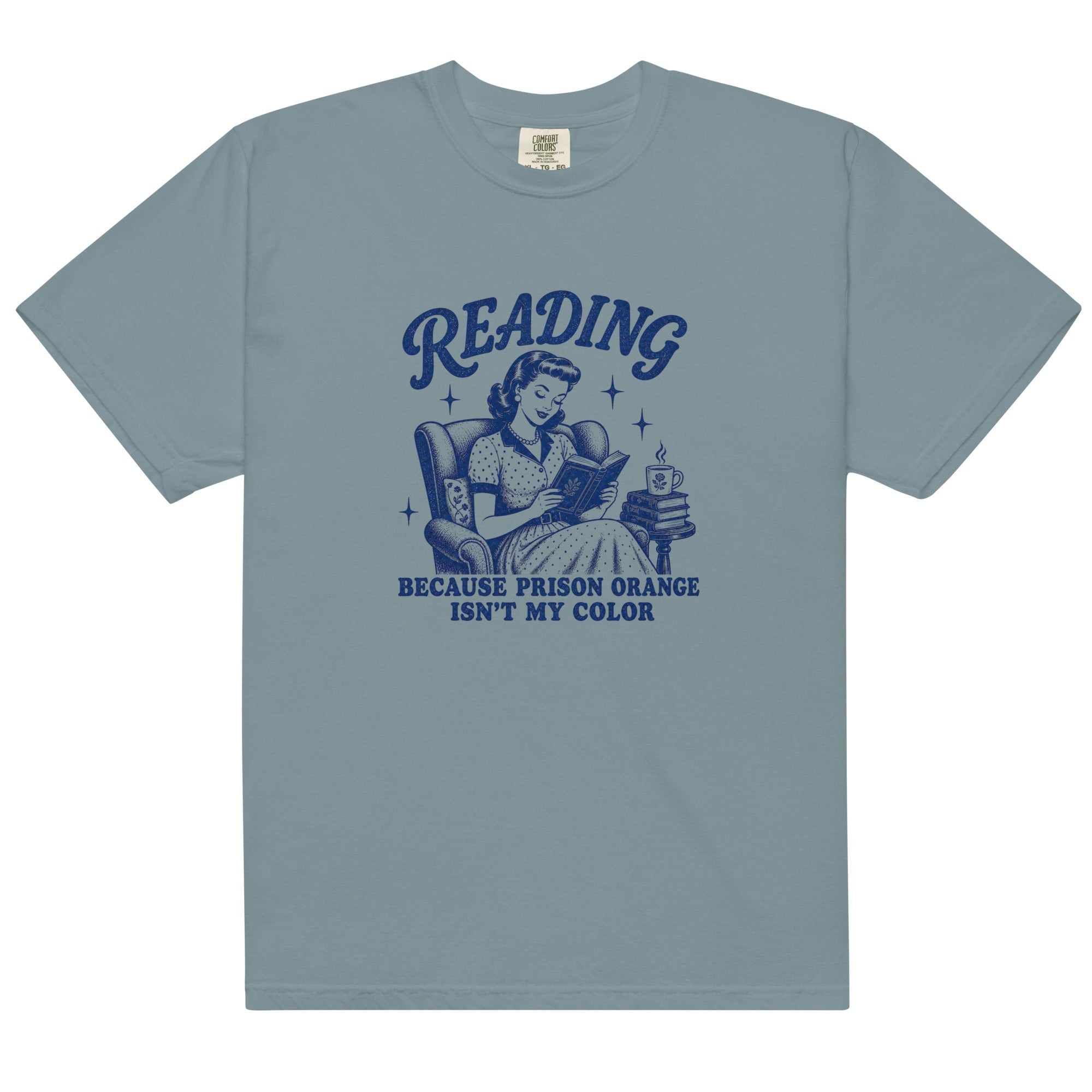 Reading Because Prison Orange Isn't My Color Graphic Tee - T - SHIRT - TheSpinedLife