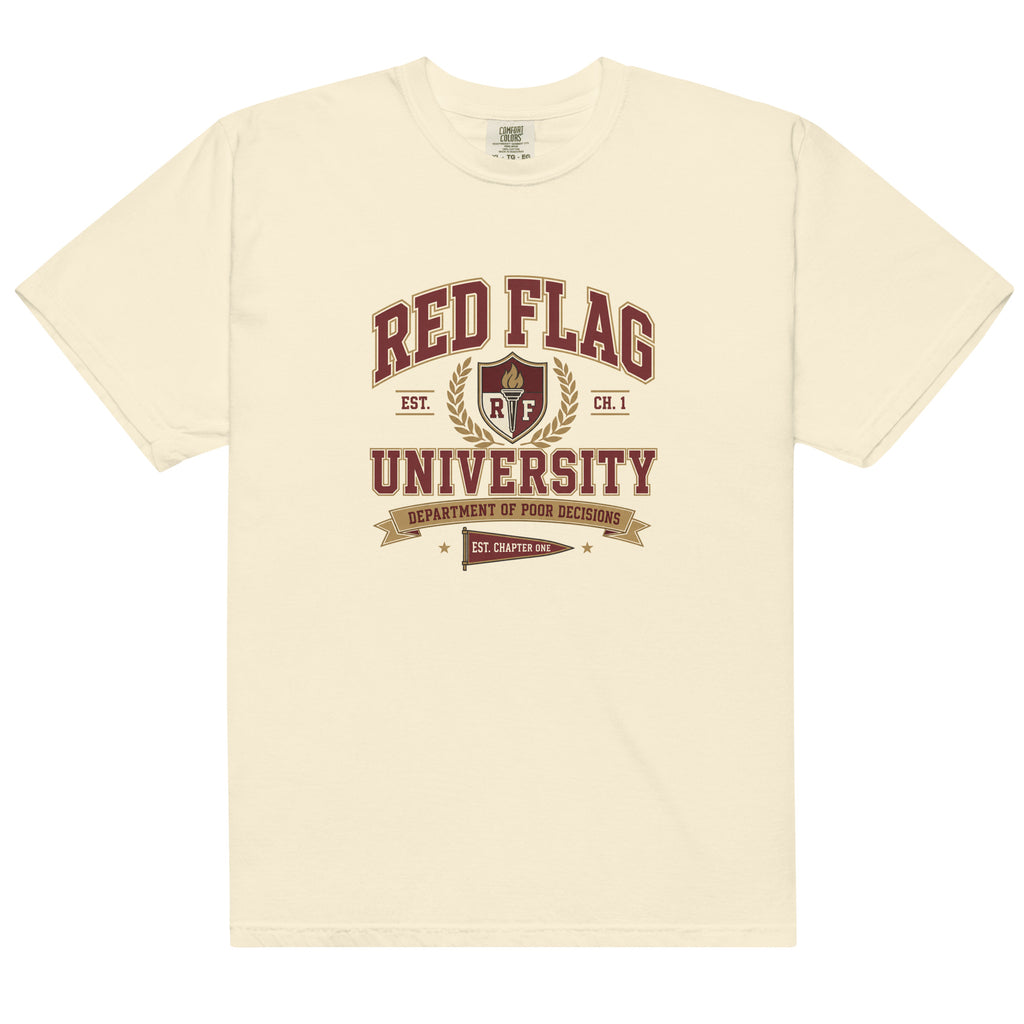 Red Flag University Dark Romance Graphic Tee - T - SHIRT - TheSpinedLife