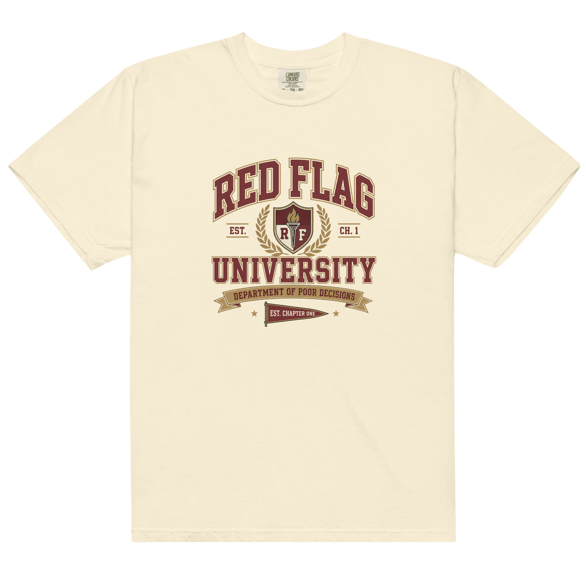 Red Flag University Dark Romance Graphic Tee - T - SHIRT - TheSpinedLife