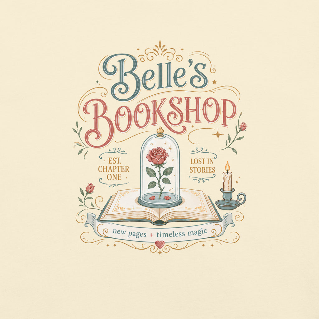 Belle's Bookshop Graphic Tee - T - SHIRT - TheSpinedLife