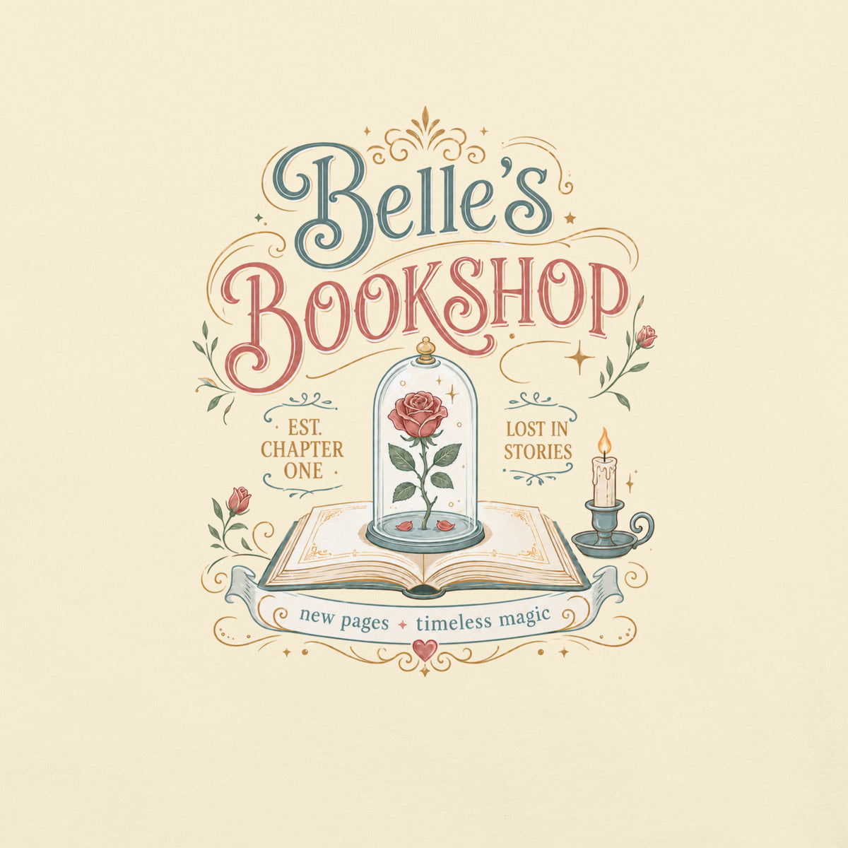 Belle's Bookshop Graphic Tee - T - SHIRT - TheSpinedLife