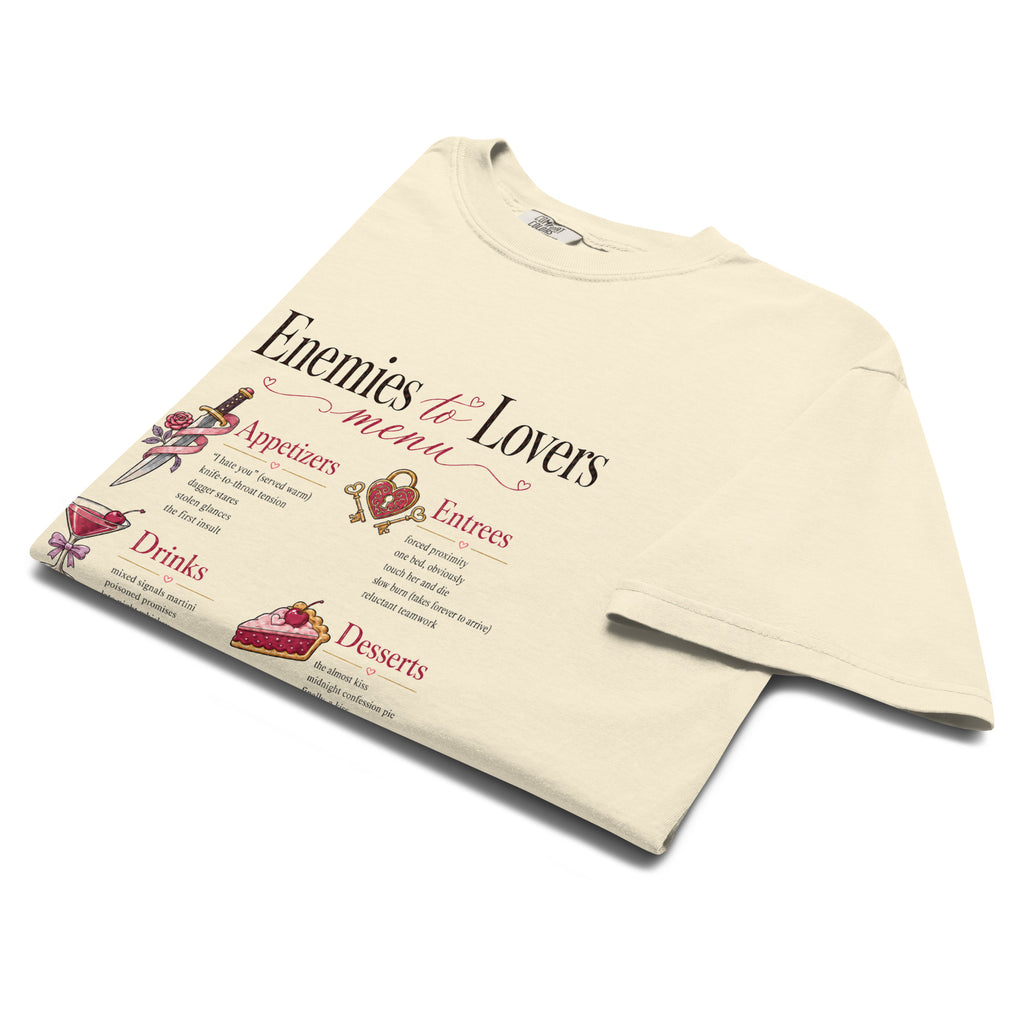 Enemies to Lovers Menu Bookish Graphic Tee - T - SHIRT - TheSpinedLife
