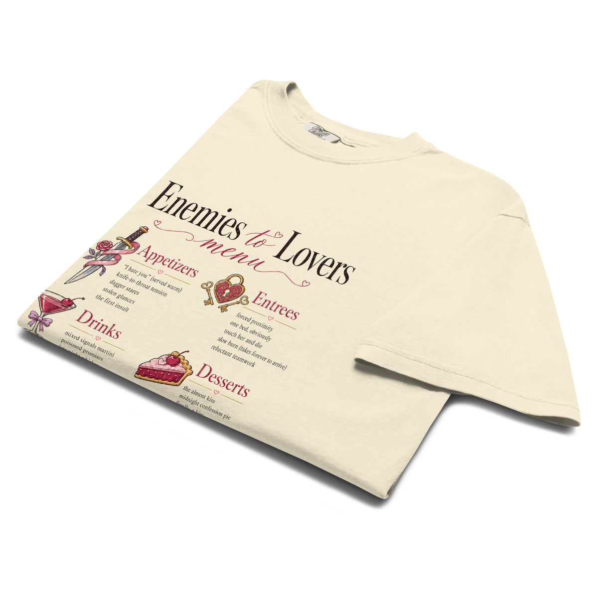 Enemies to Lovers Menu Bookish Graphic Tee - T - SHIRT - TheSpinedLife