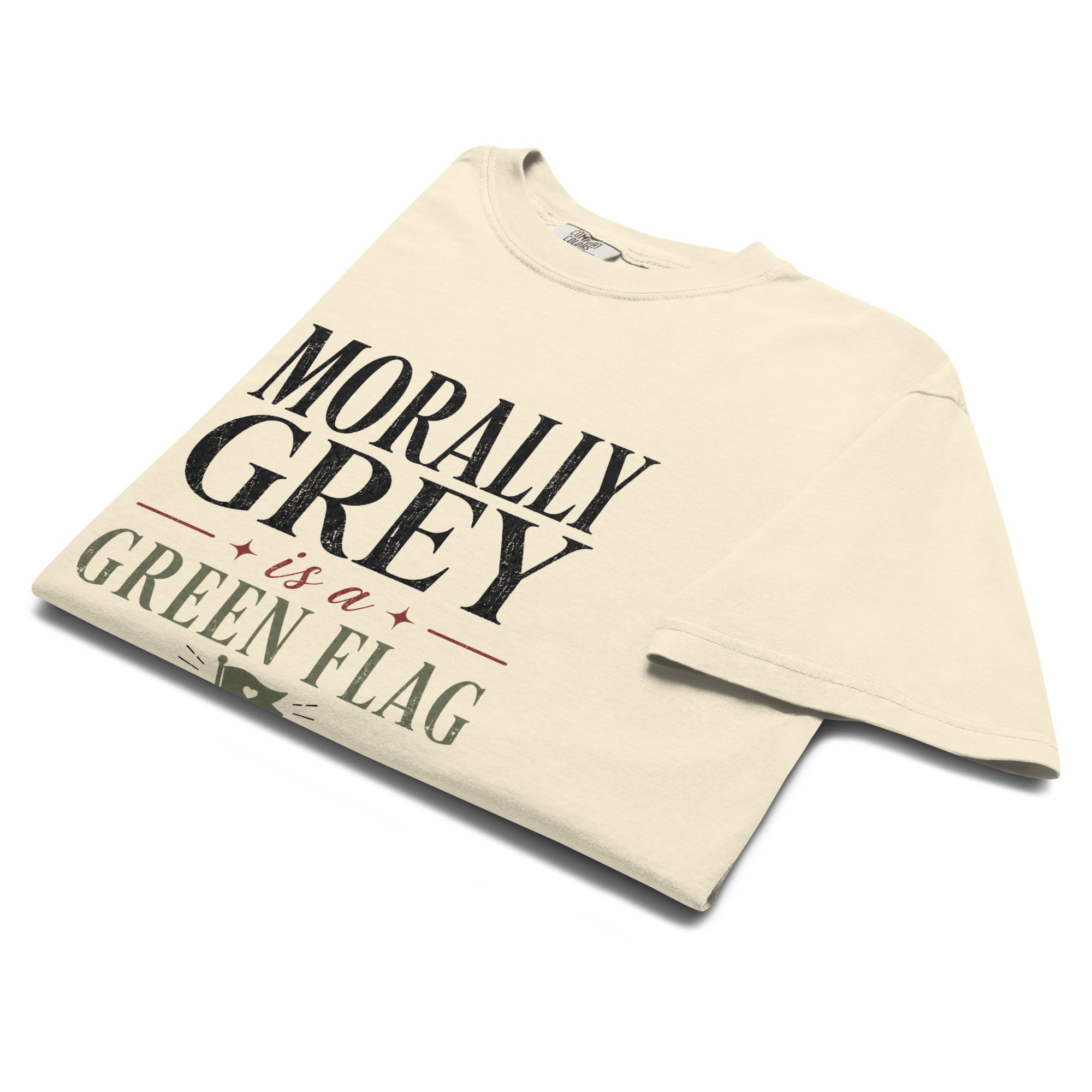 Morally Grey Is a Green Flag Graphic Tee - T - SHIRT - TheSpinedLife