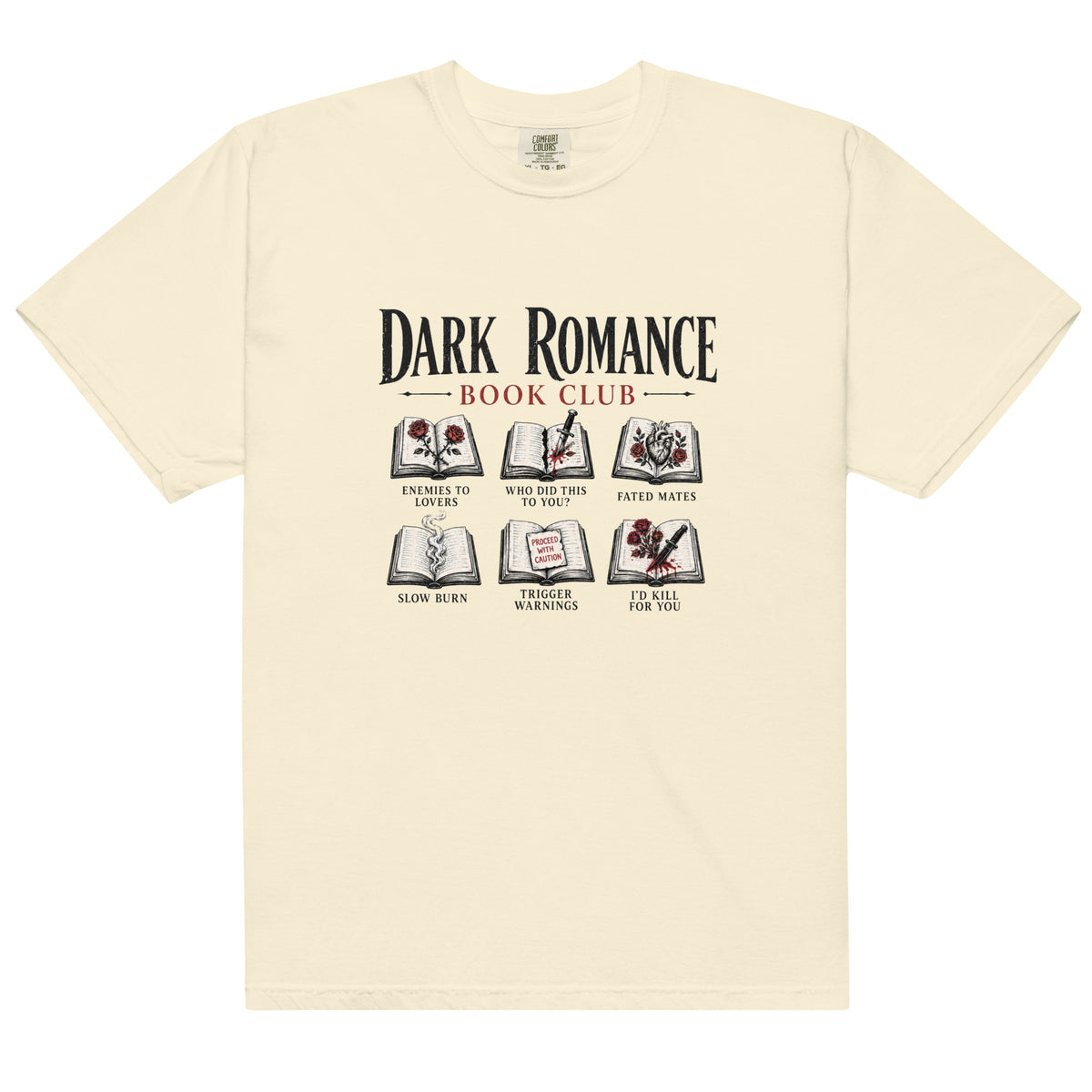 Dark Romance Book Club Graphic Tee - T - SHIRT - TheSpinedLife