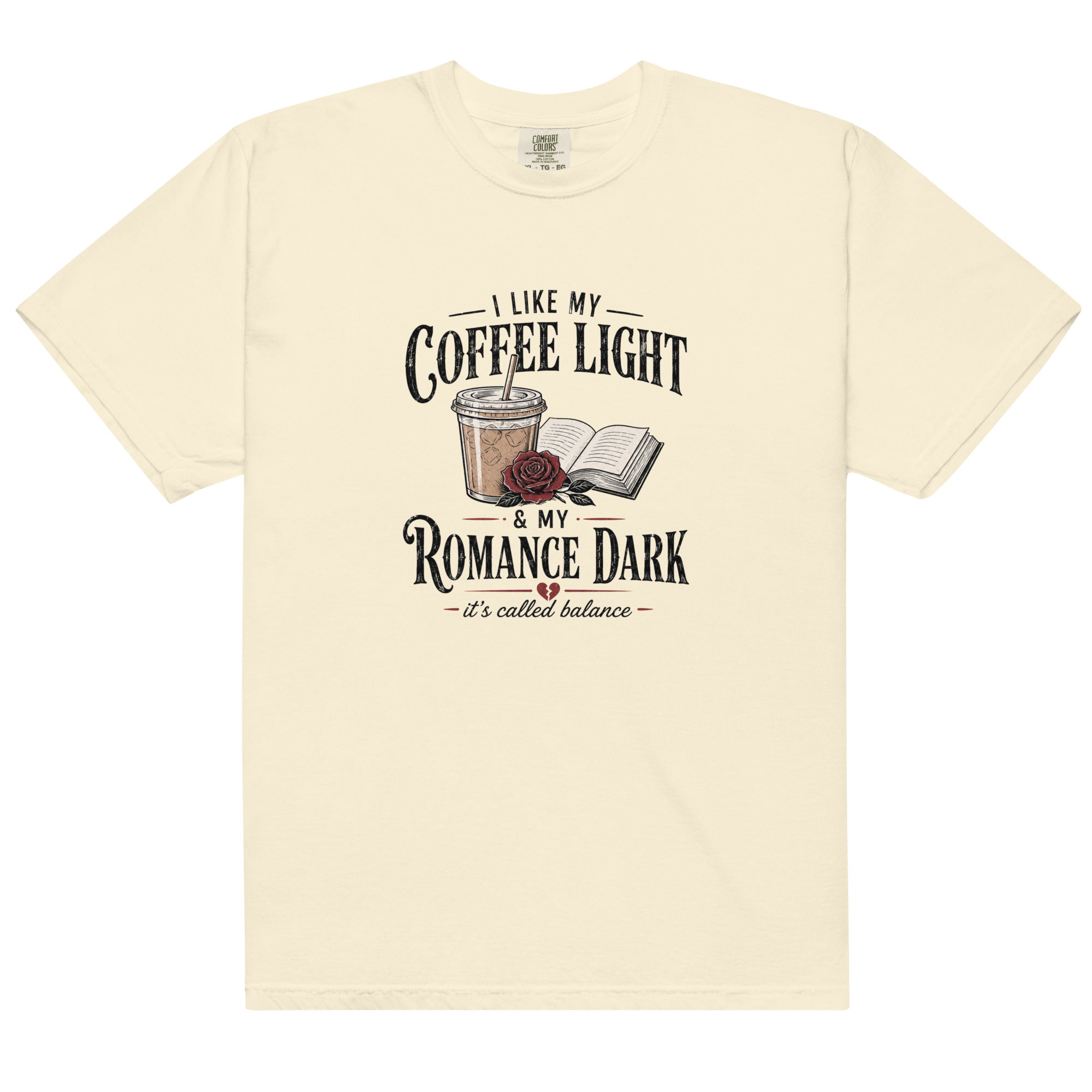 Coffee Light Romance Dark Graphic Tee - T - SHIRT - TheSpinedLife