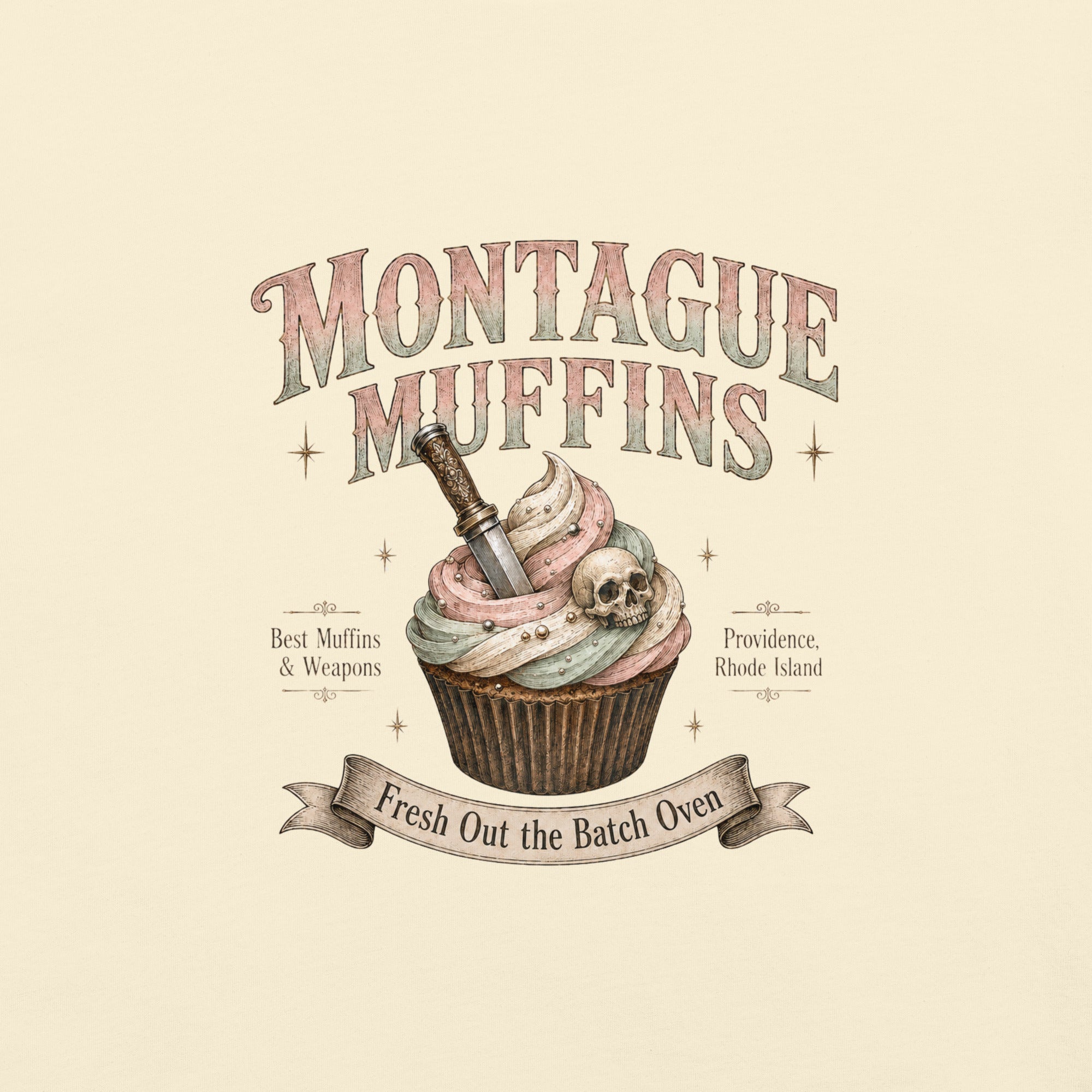Montague Muffins Leather & Lark Tee - T - SHIRT - TheSpinedLife