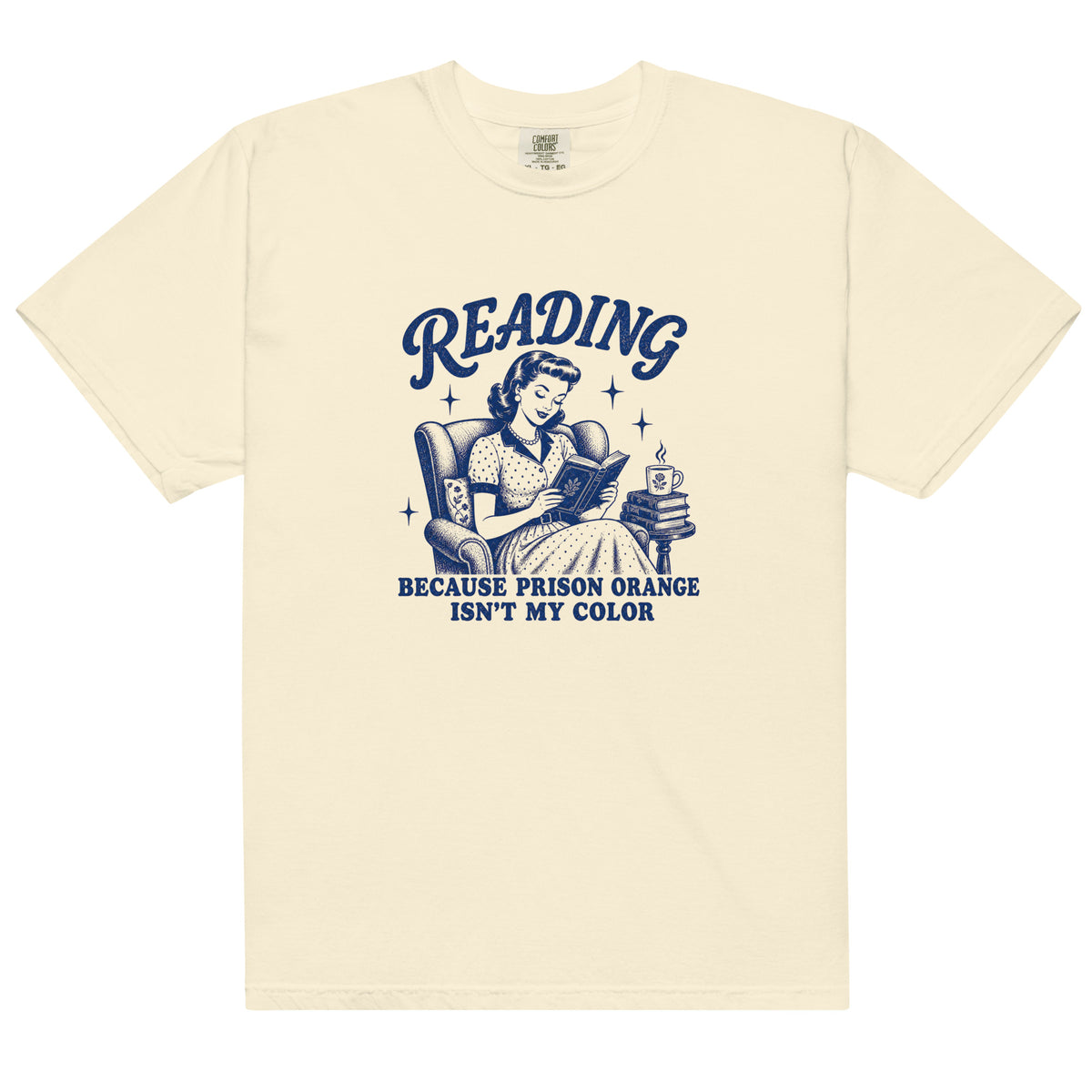 Reading Because Prison Orange Isn't My Color Graphic Tee - T - SHIRT - TheSpinedLife