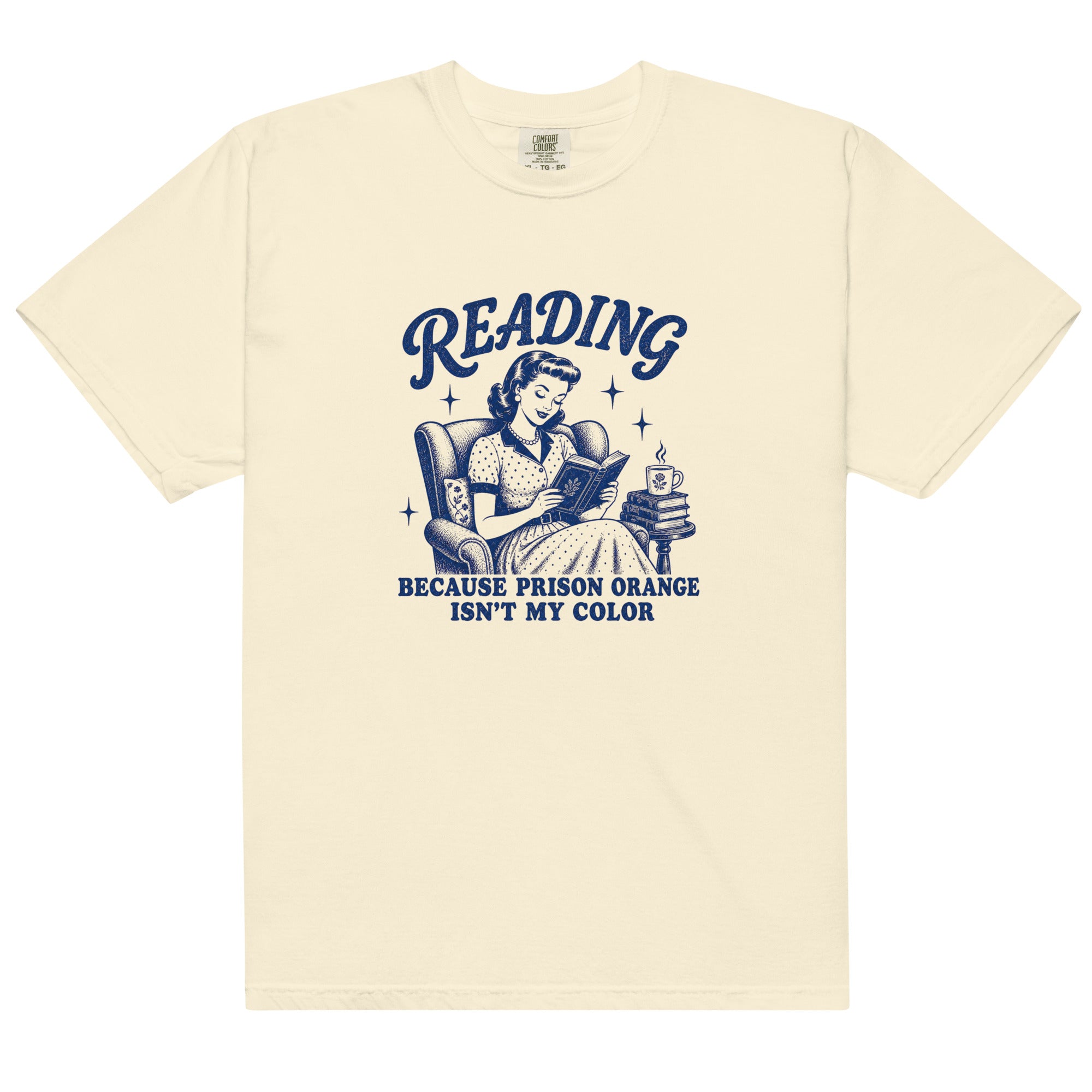 Reading Because Prison Orange Isn't My Color Graphic Tee - T - SHIRT - TheSpinedLife