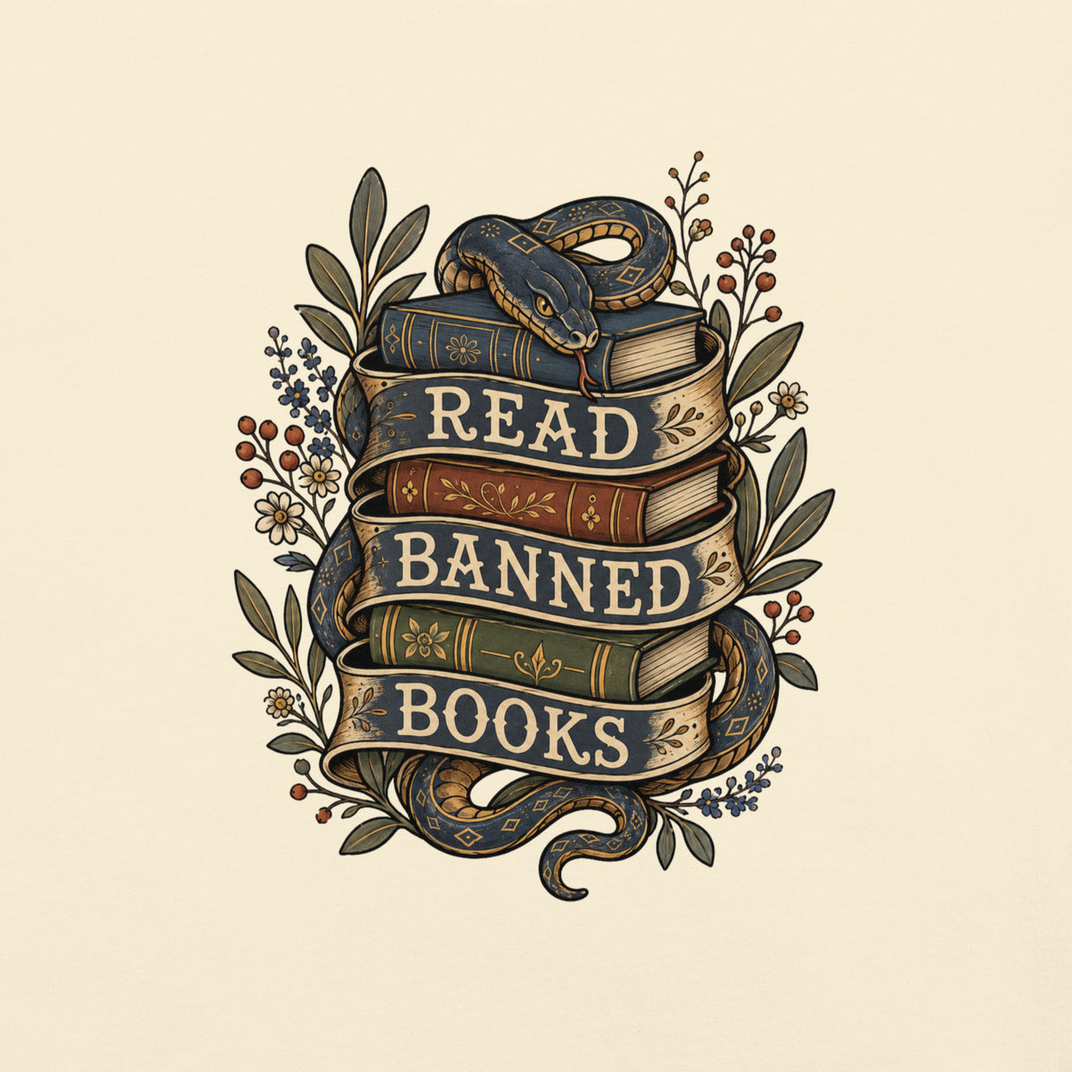 Read Banned Books Tee - T-SHIRT - TheSpinedLife