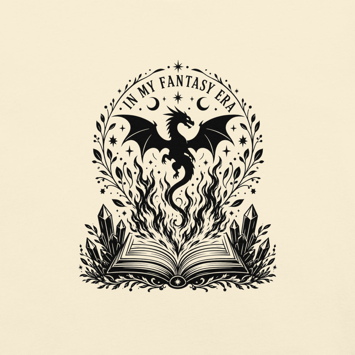 In My Fantasy Era Bookish Dragon Tee - T-SHIRT - TheSpinedLife