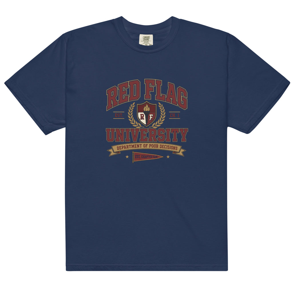 Red Flag University Dark Romance Graphic Tee - T - SHIRT - TheSpinedLife